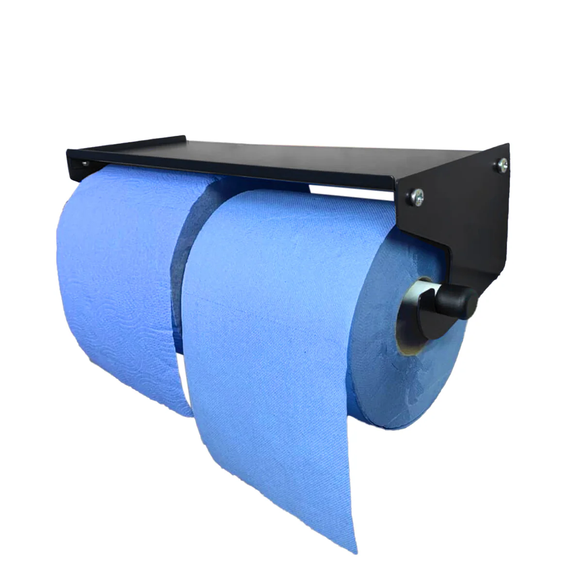 MegaMaxx UK™ Dual Blue Roll & Paper Towel Holder with Shelf - Image 12
