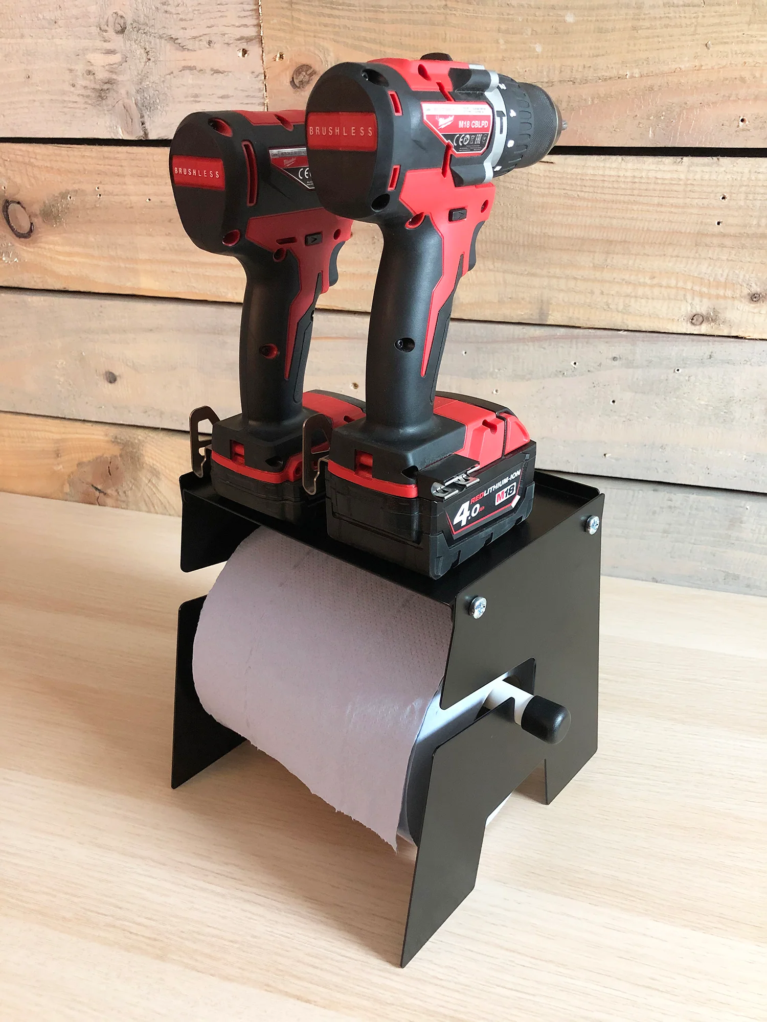 MegaMaxx UK™ Free-Standing Blue Roll Holder with Shelf - Image 11