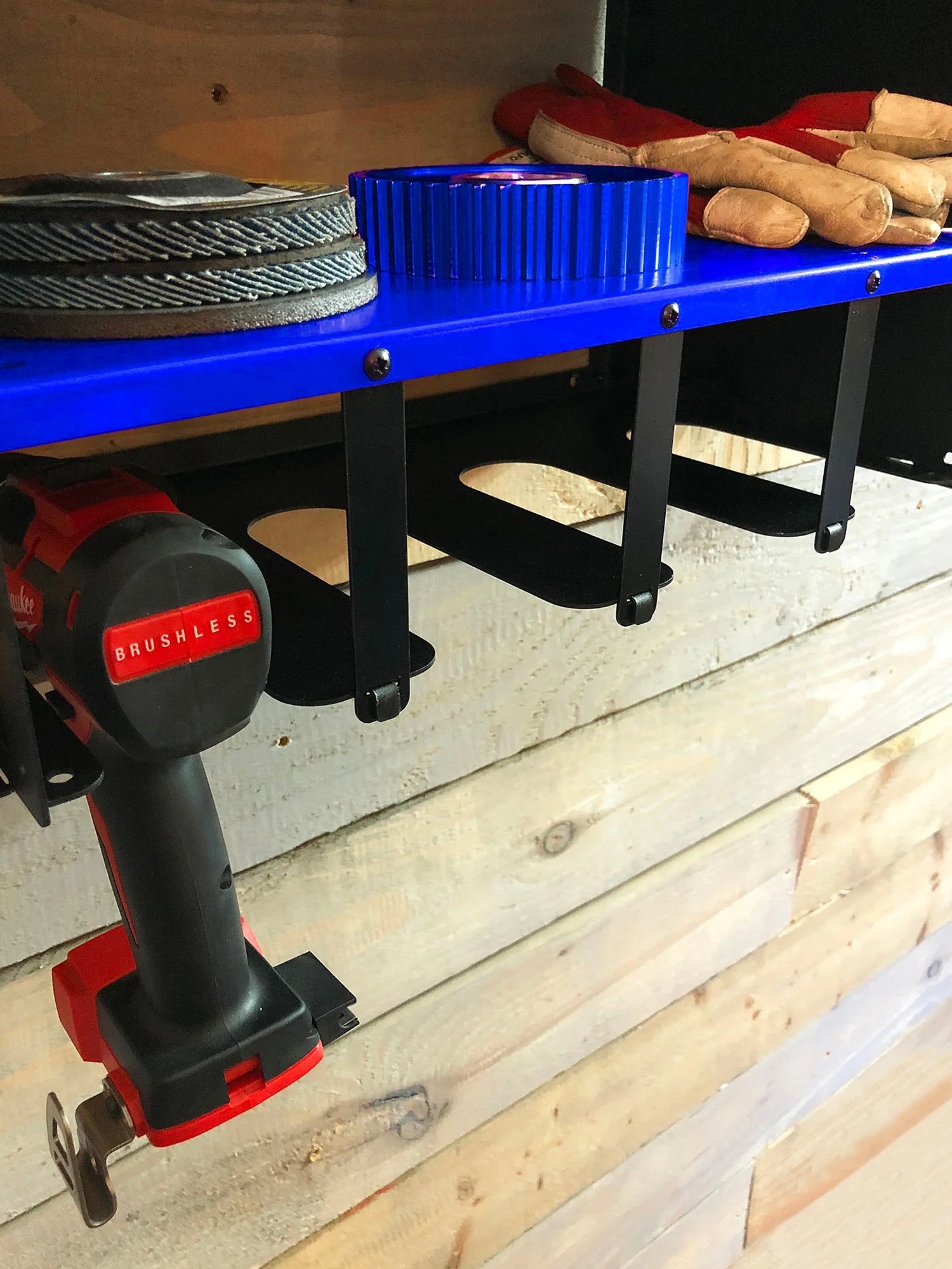 MegaMaxx UK™ Wall Mount Power Tool Storage Shelf (4 Tools, 4 Shelves) - Image 14