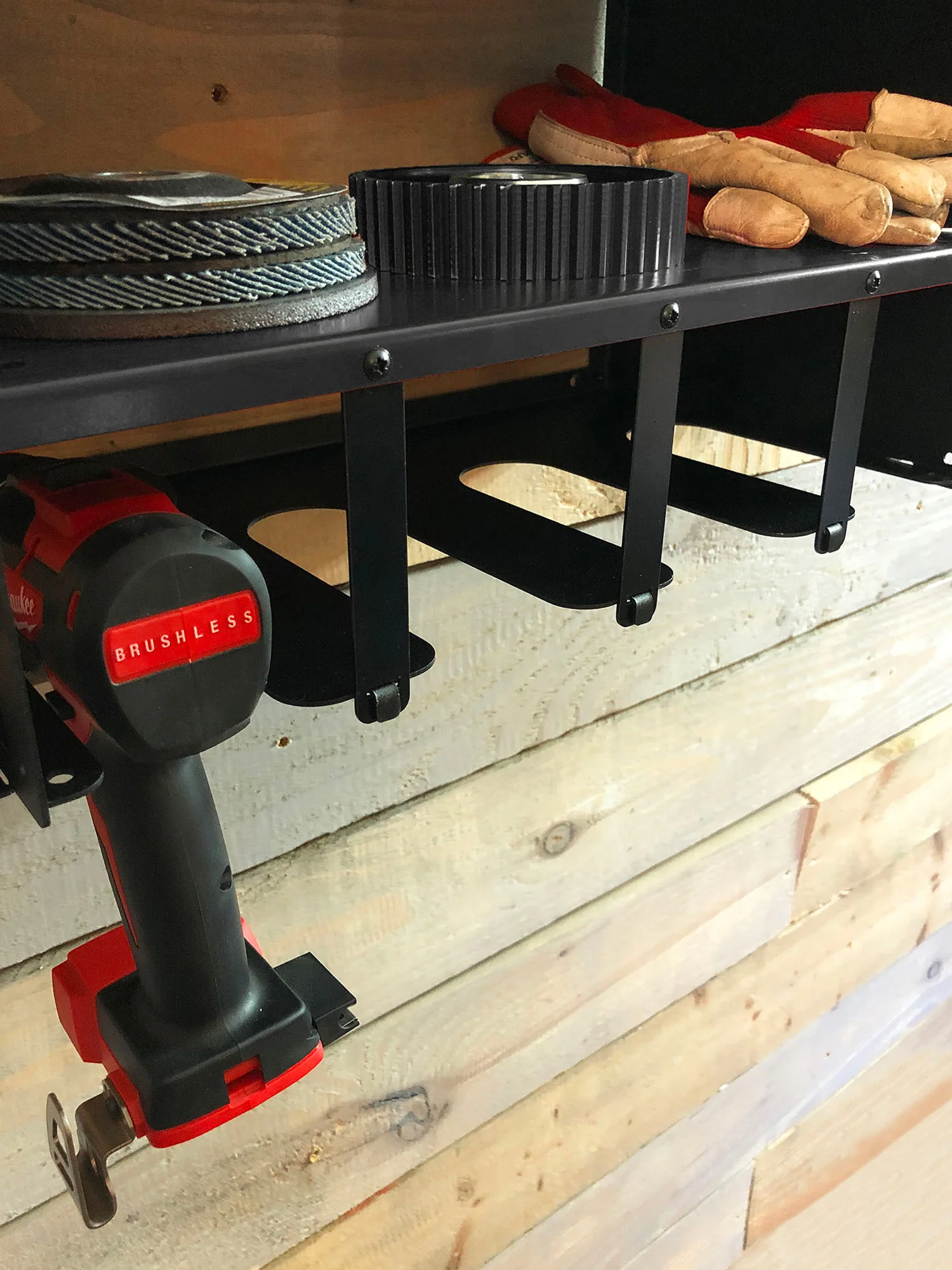 MegaMaxx UK™ Wall Mount Power Tool Storage Shelf (4 Tools, 4 Shelves) - Image 15