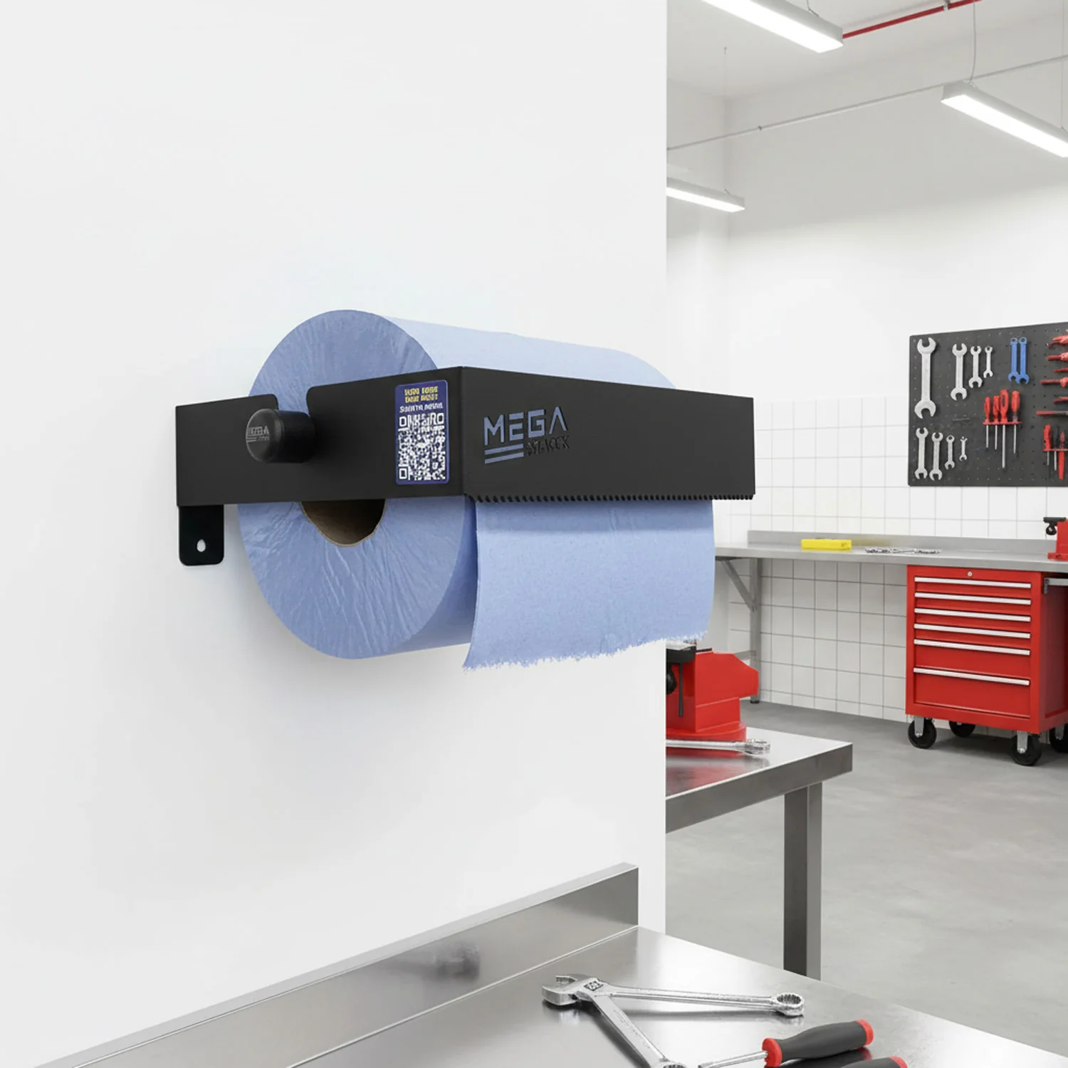 MegaMaxx UK™ Tear-Away Blue Roll Holder & Dispenser - Image 4