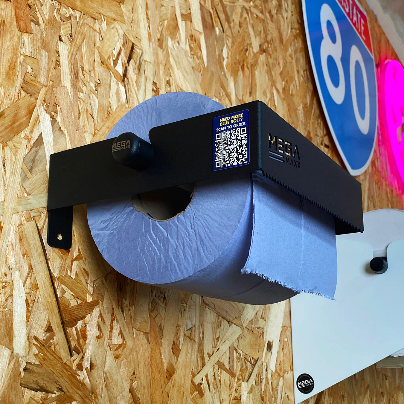 MegaMaxx UK™ Tear-Away Blue Roll Holder & Dispenser - Image 6