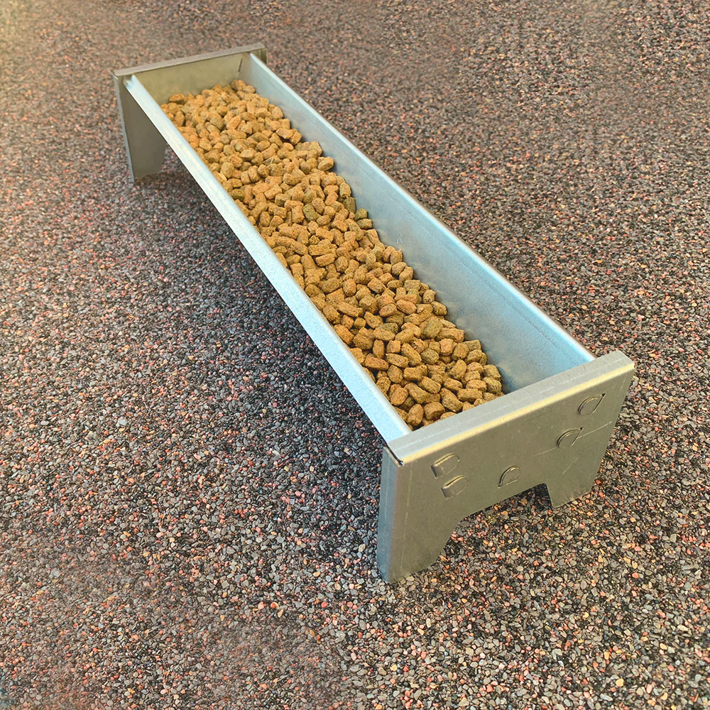 Jake's Farm Yard Mini Galvanised Feeding Trough for Rabbits, Guinea Pigs & Small Animals - Image 3