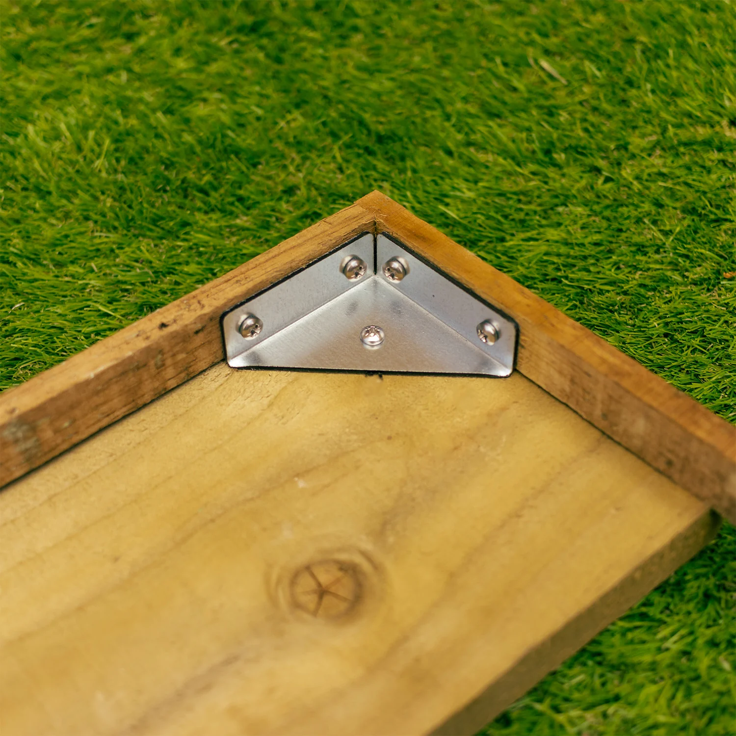 Multi-Purpose 3-Sided Triangular Steel Corner Reinforcement Brace Bracket - Image 3