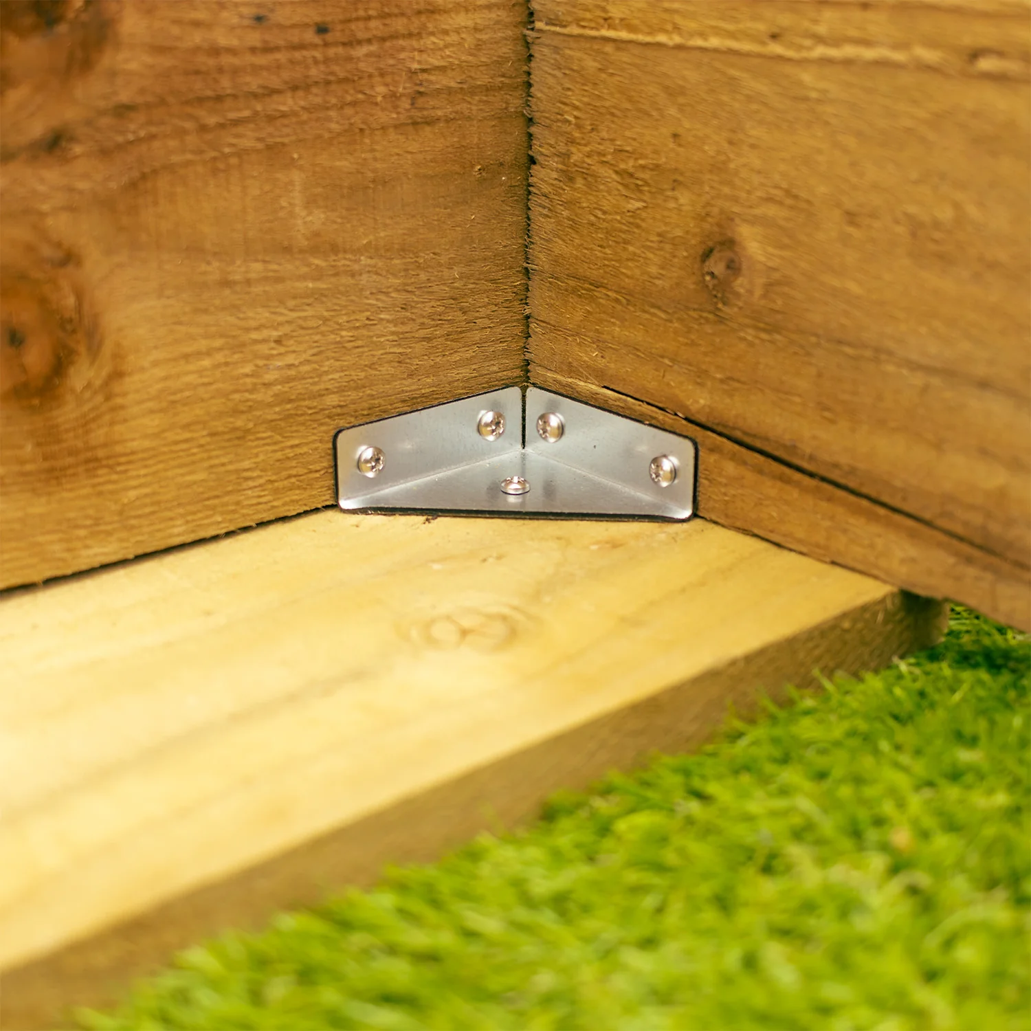 Multi-Purpose 3-Sided Triangular Steel Corner Reinforcement Brace Bracket - Image 4