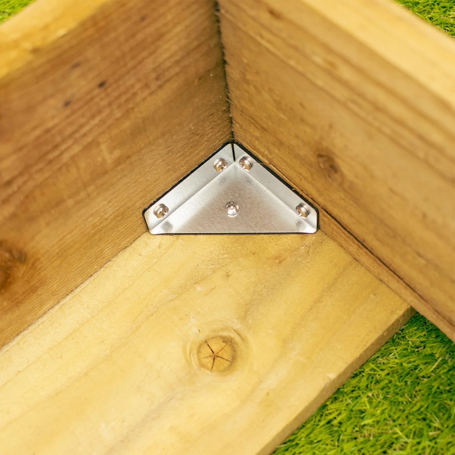 Multi-Purpose 3-Sided Triangular Steel Corner Reinforcement Brace Bracket - Image 5