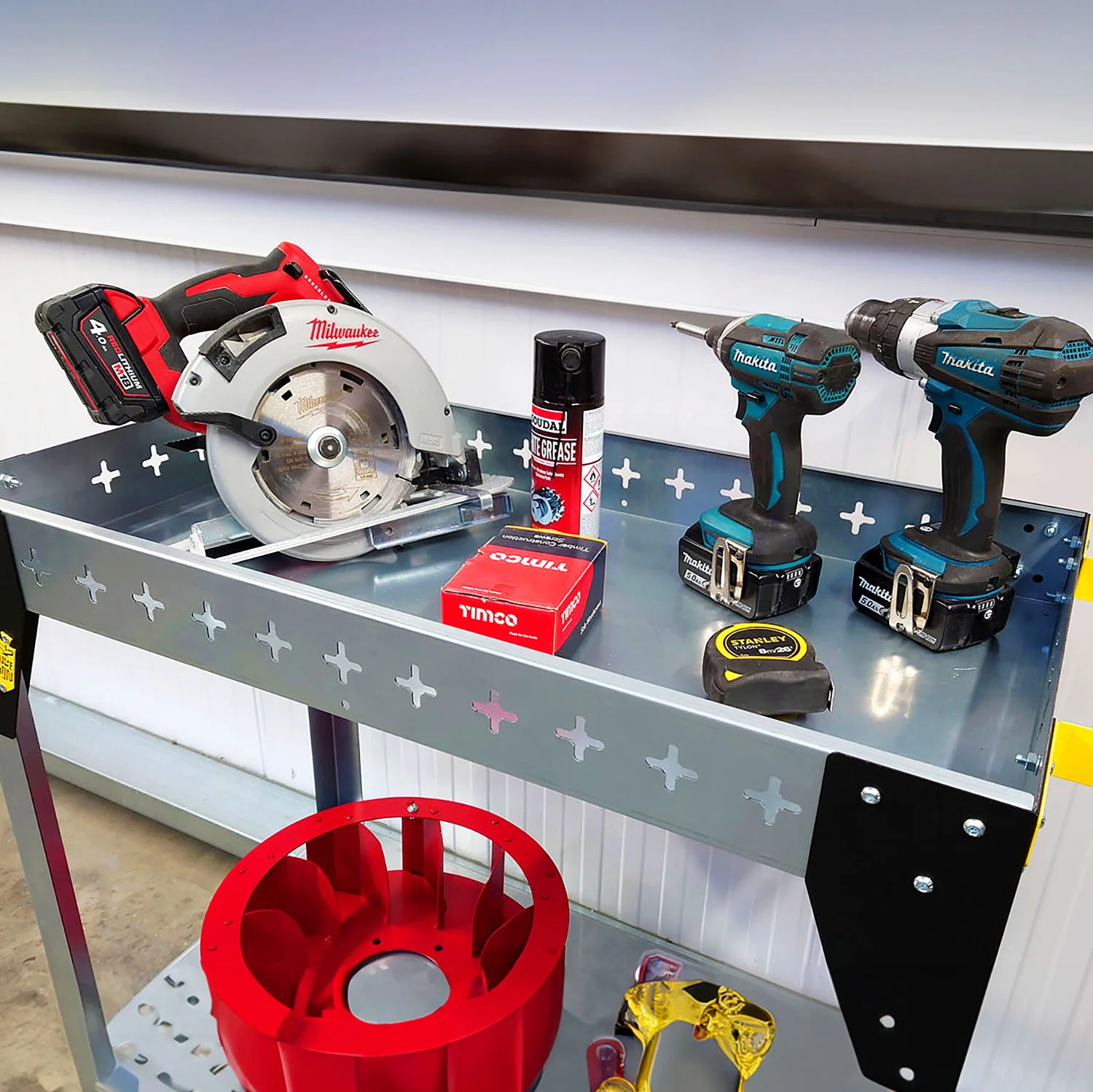 Nukeson Customisable Light Industrial Trolley & Portable Workbench - Tool Wall Compatible - Image 5