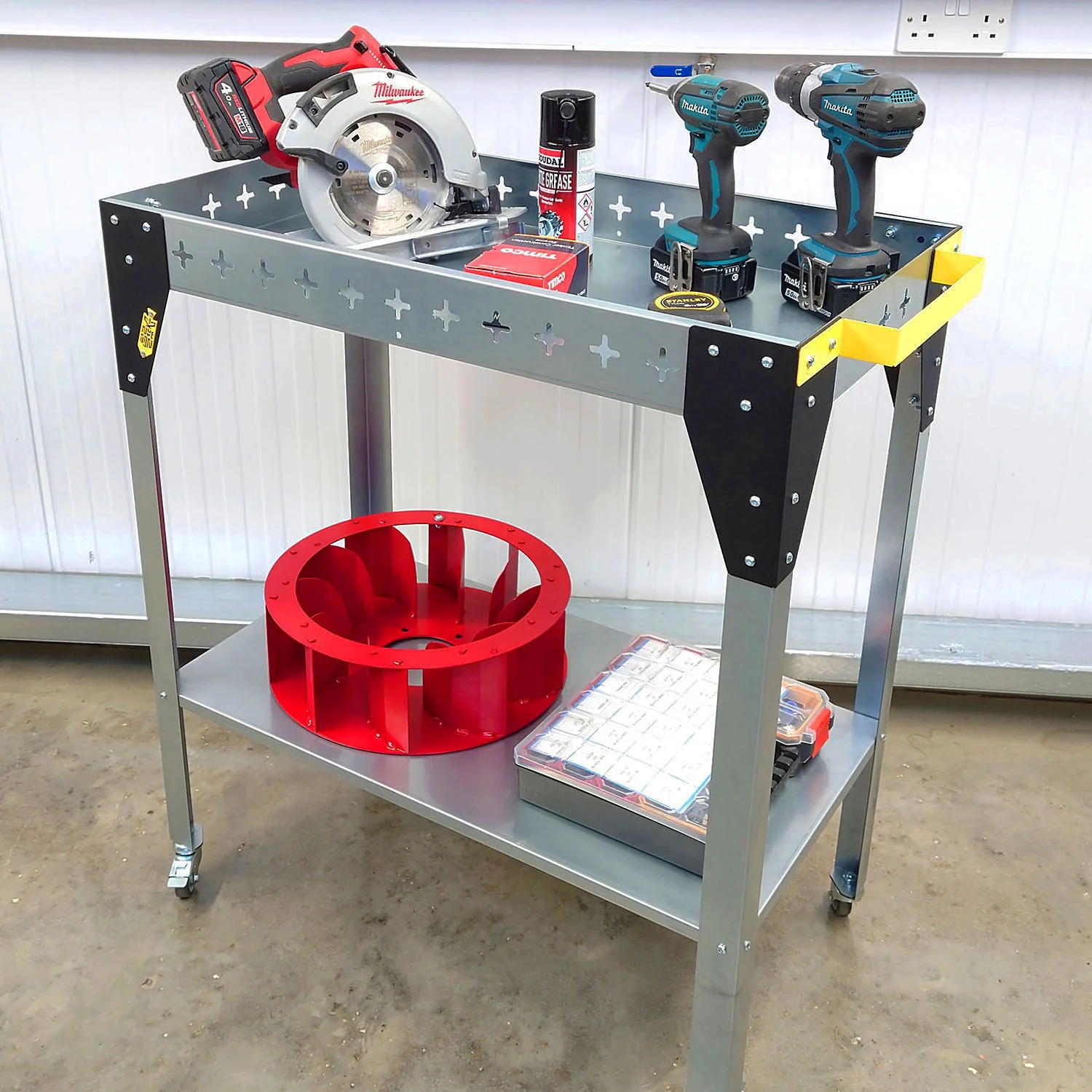 Nukeson Customisable Light Industrial Trolley & Portable Workbench - Tool Wall Compatible - Image 8