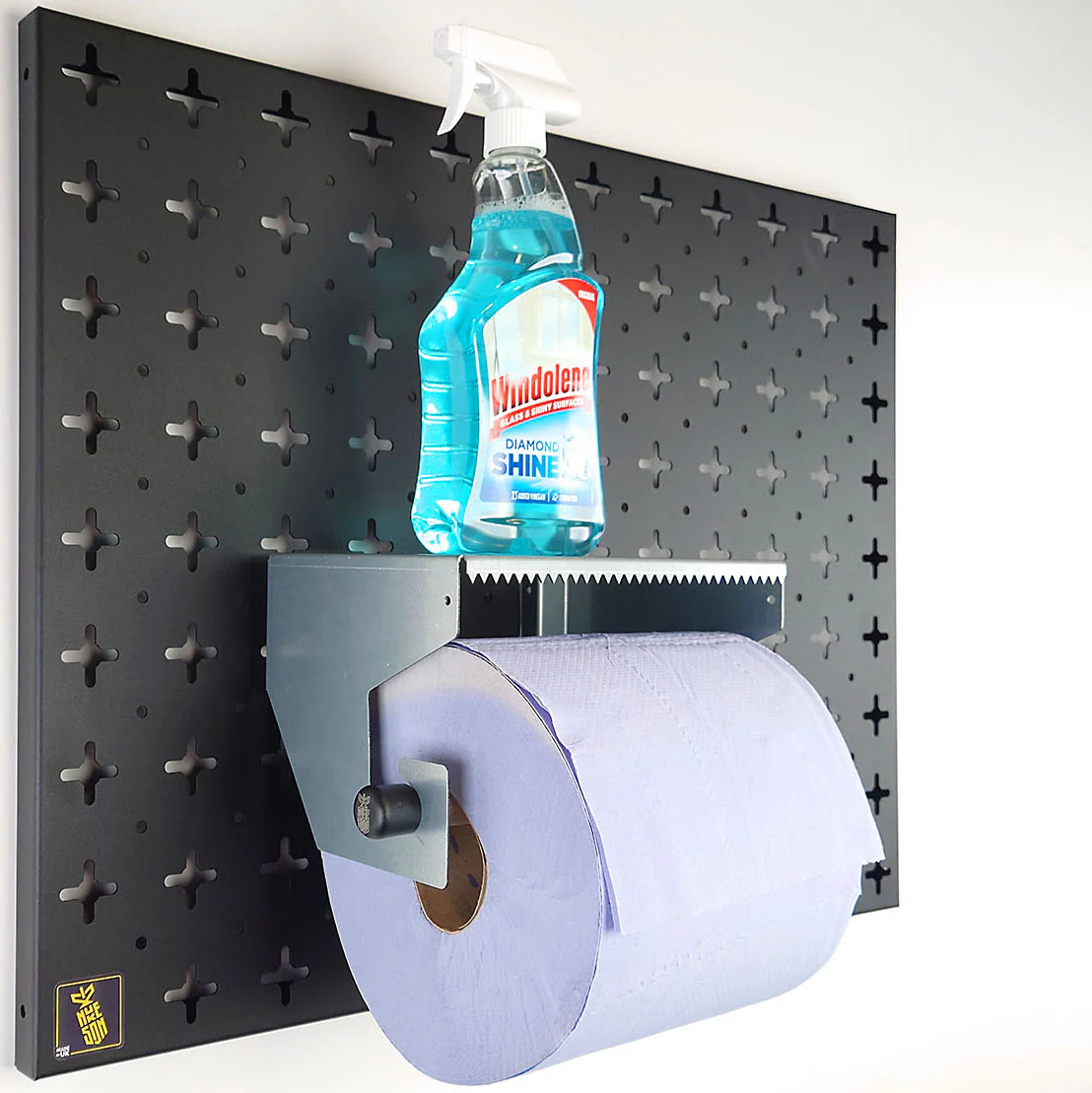 Nukeson Tool Wall - Tear-Away Blue Roll Holder with Shelf Attachment - Image 10