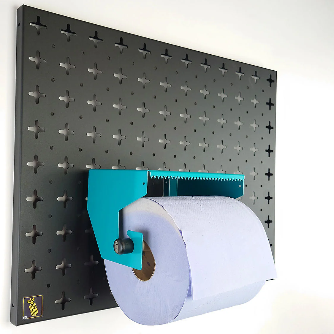 Nukeson Tool Wall - Tear-Away Blue Roll Holder with Shelf Attachment - Image 3