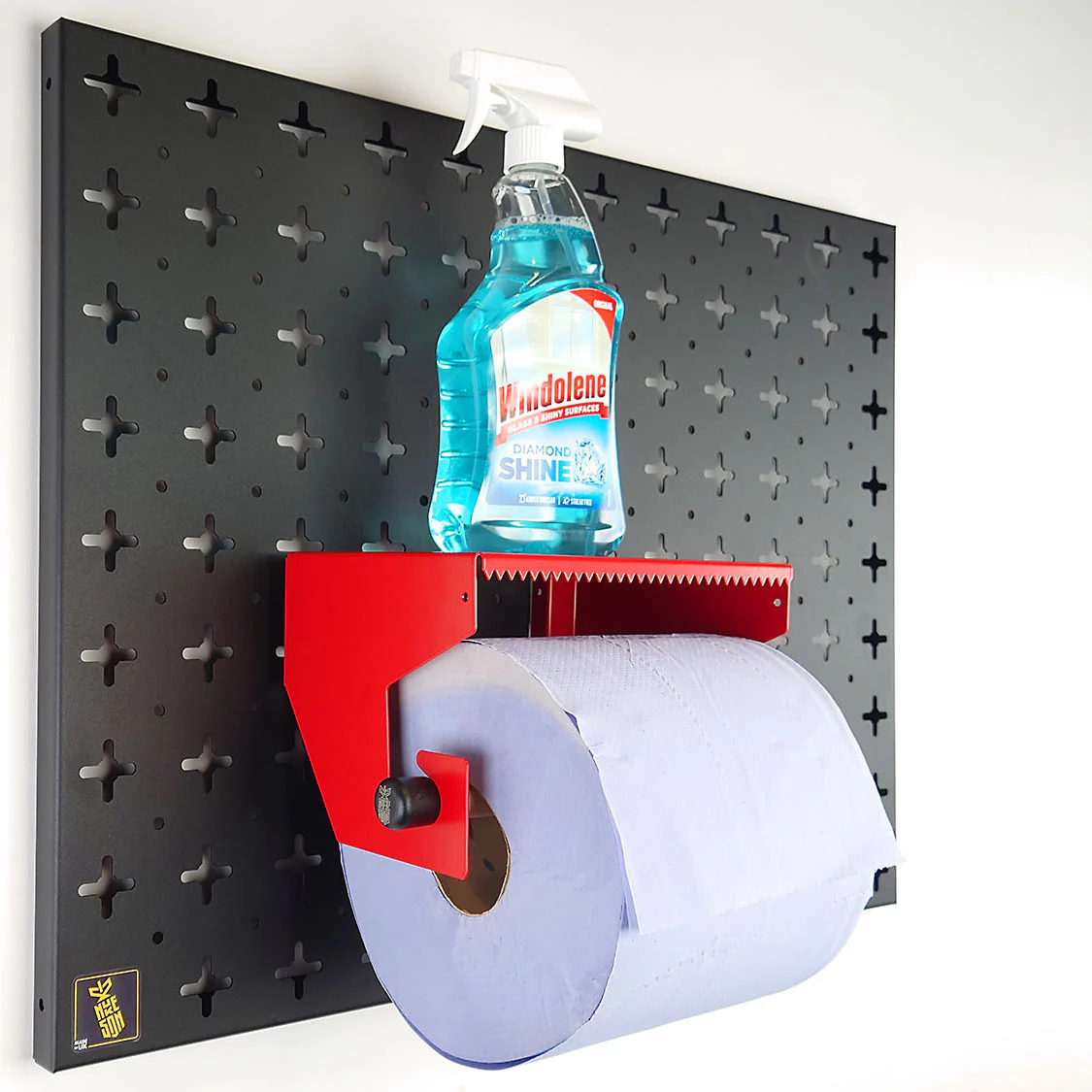 Nukeson Tool Wall - Tear-Away Blue Roll Holder with Shelf Attachment - Image 6