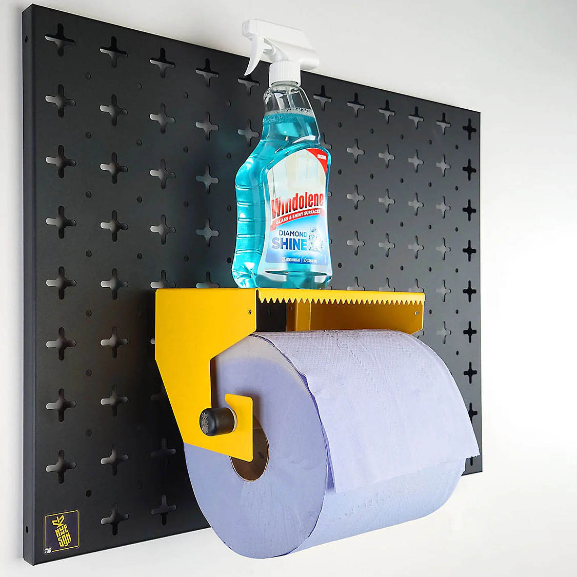 Nukeson Tool Wall - Tear-Away Blue Roll Holder with Shelf Attachment - Image 8