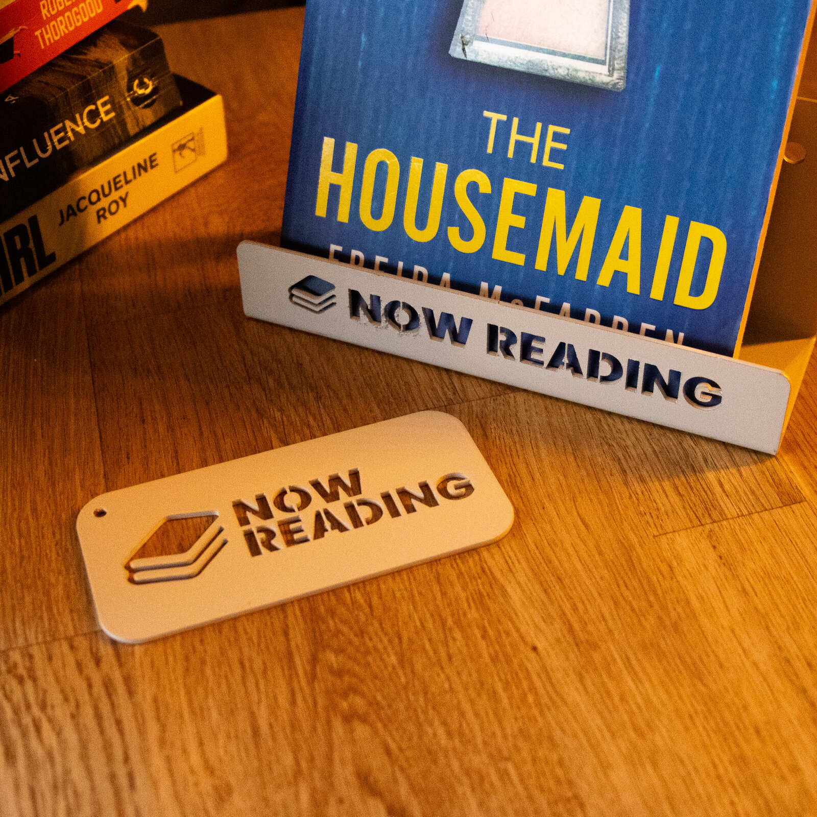 Okunaii™ Chapter "Now Reading" Wall Mount Book Display Shelf + FREE Bookmark - Image 12