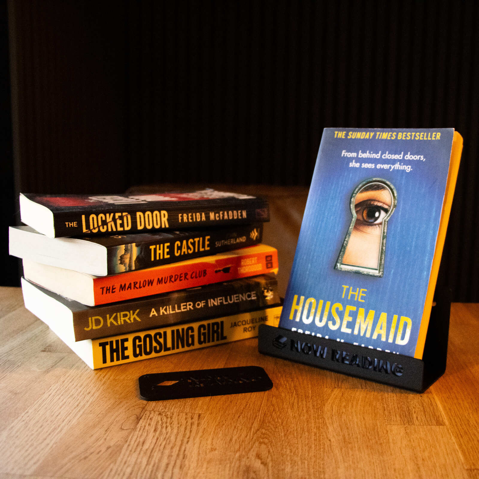 Okunaii™ Chapter "Now Reading" Wall Mount Book Display Shelf + FREE Bookmark - Image 14