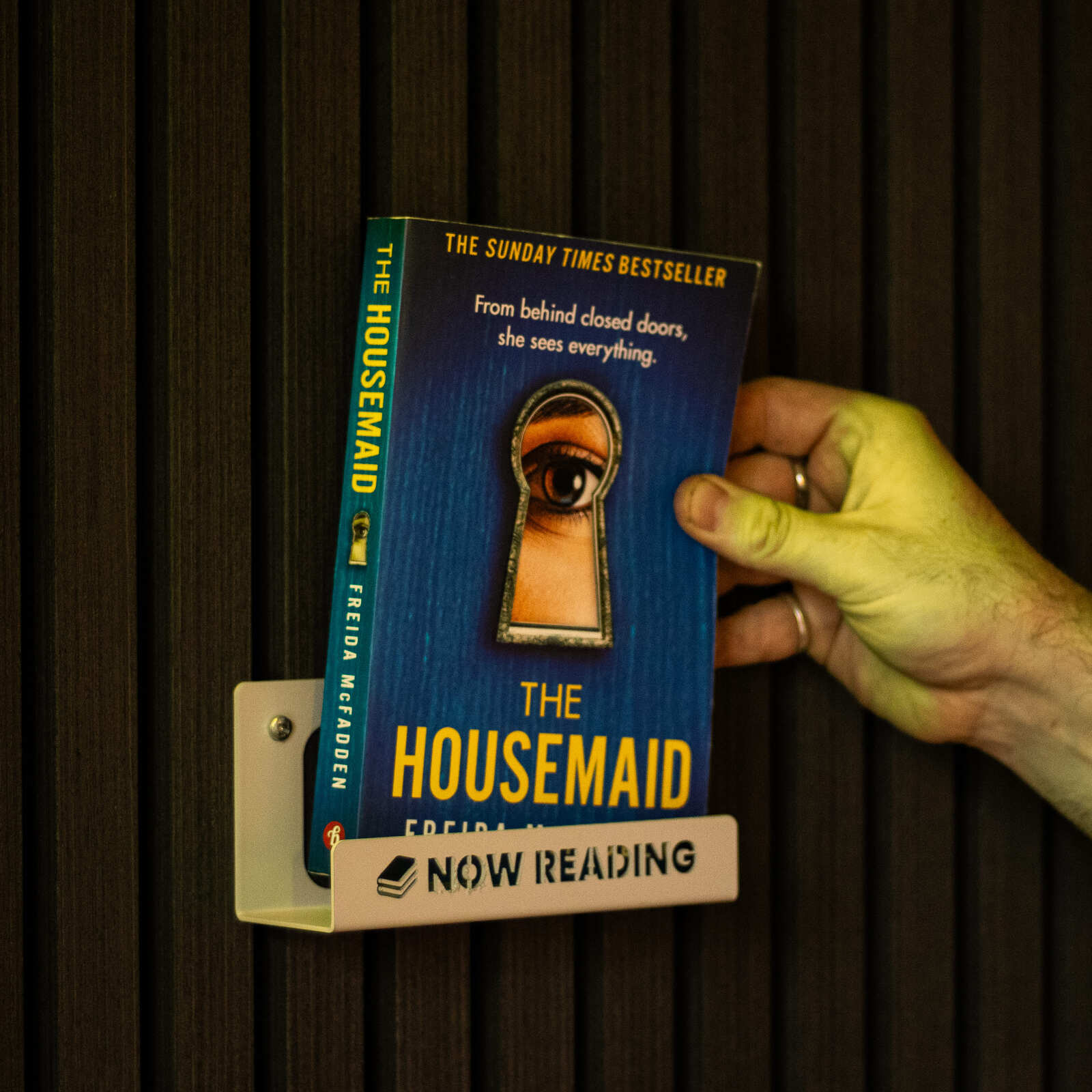 Okunaii™ Chapter "Now Reading" Wall Mount Book Display Shelf + FREE Bookmark - Image 4