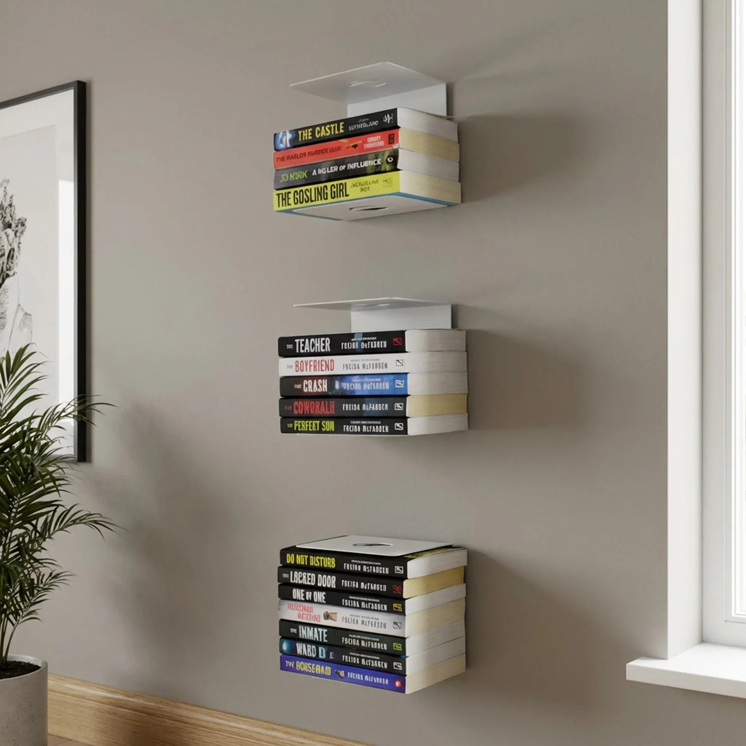 Okunaii™ Chapter Wall Mount Invisible Infinity Book Shelves - Image 3