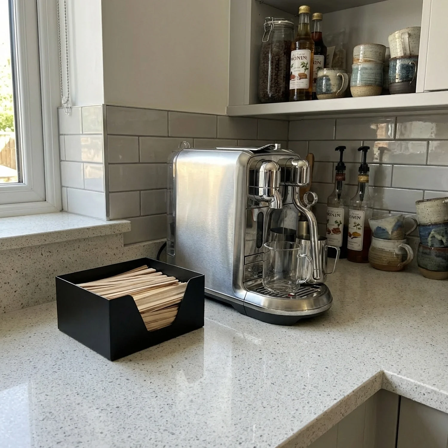 Okunaii™ Tabletop Coffee Stirrer & Stir Stick Holder - Image 3