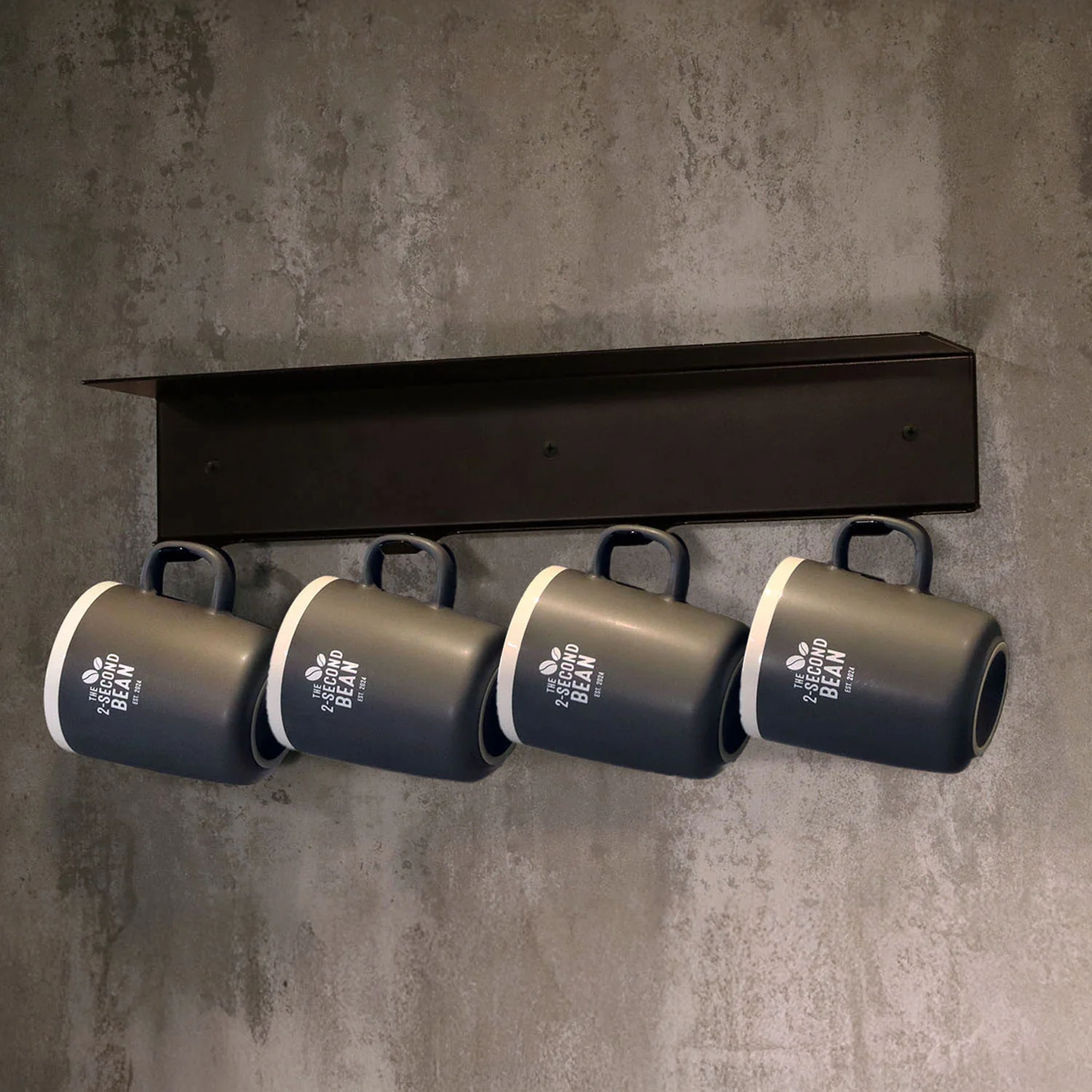 Okunaii™ Wall Mount Coffee Mug Hanging Holder & Shelf Storage Unit - Image 3