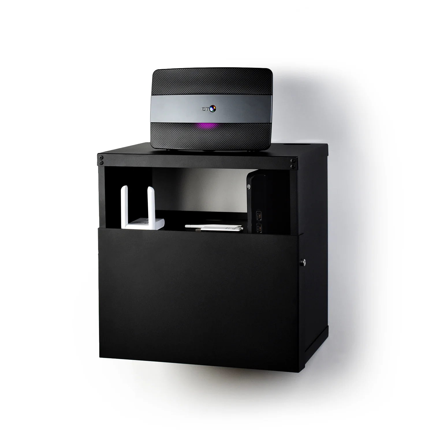 Okunaii™ Wi-Fi Router & Computer Supplies Wall Mount Cabinet - Image 5