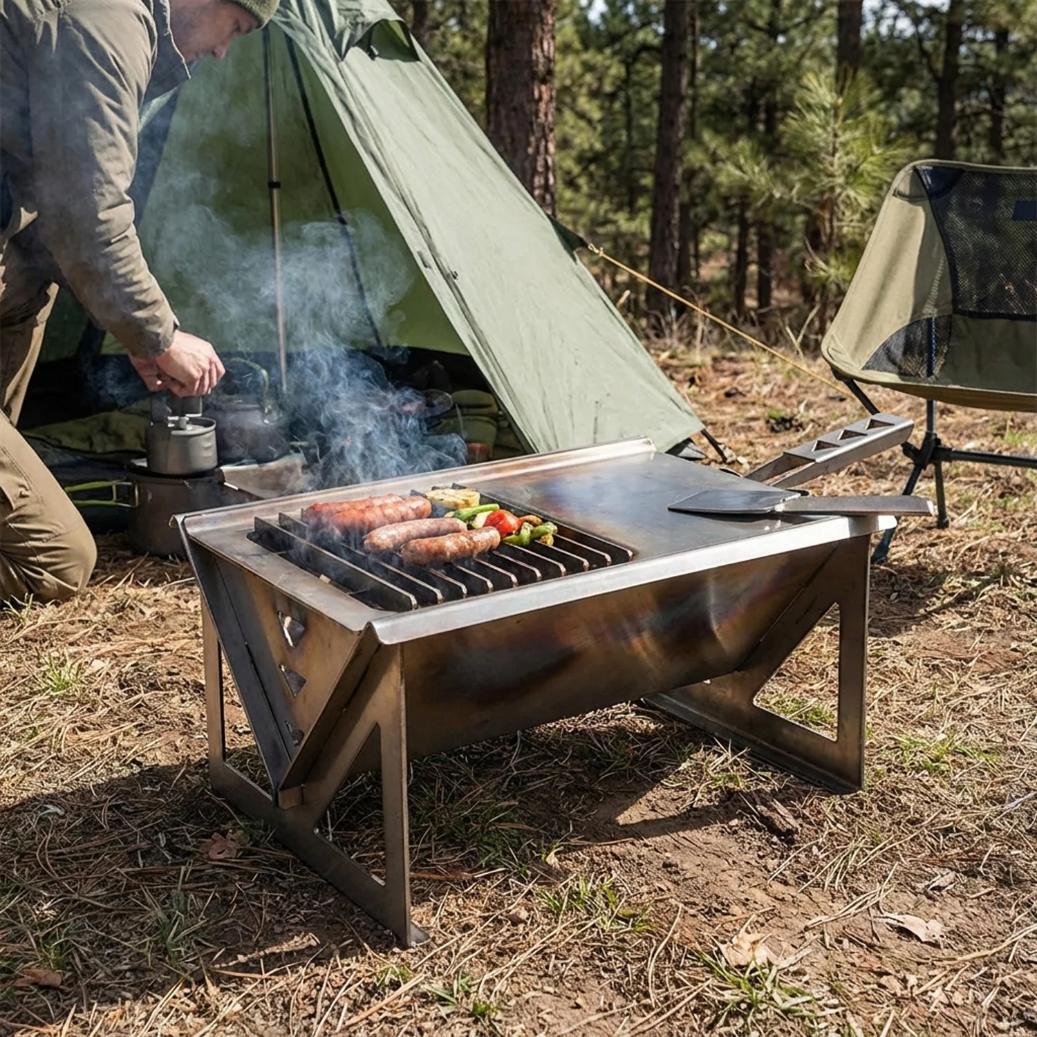 Volcann™ Flatpack Portable BBQ & Cooktop - Image 3