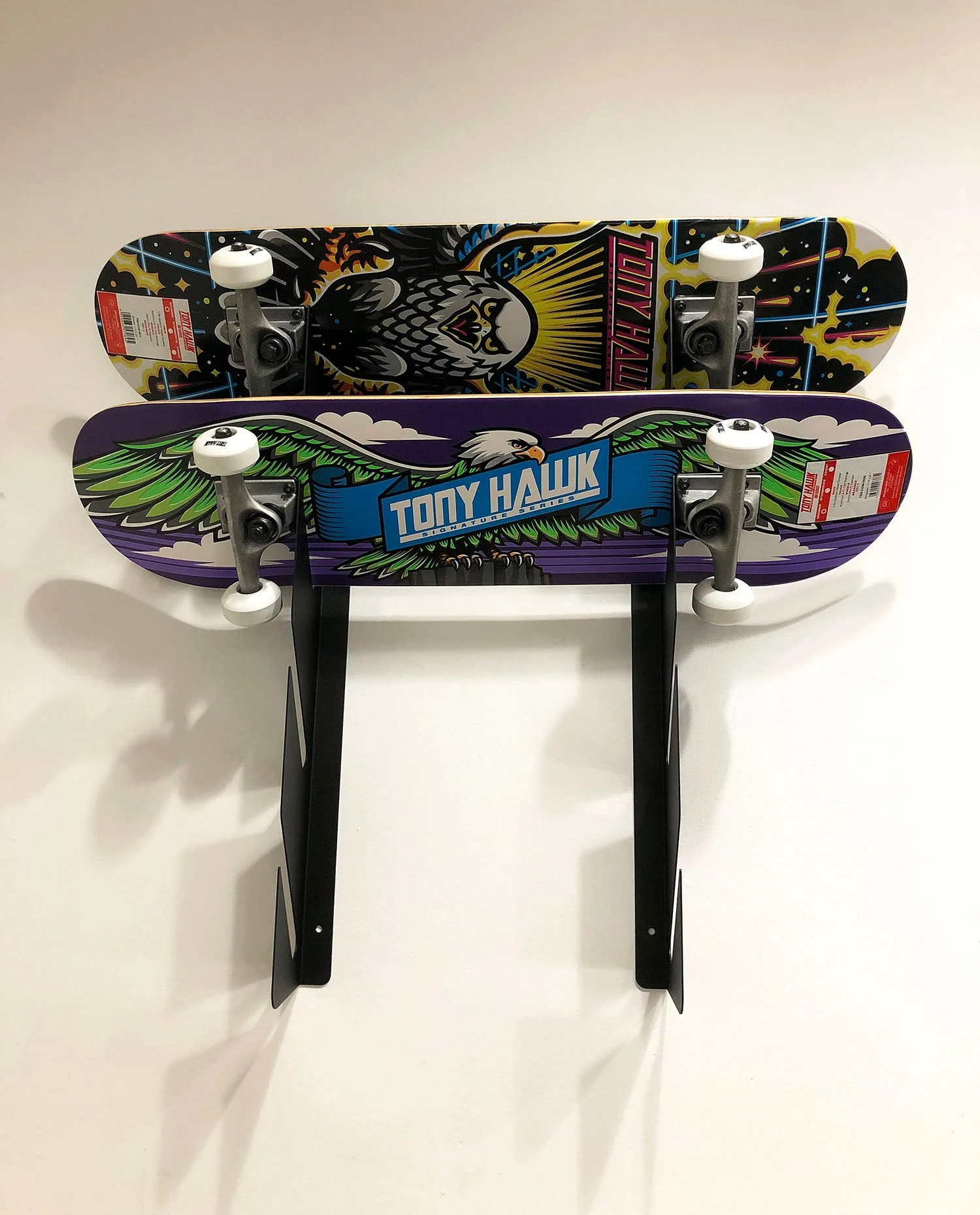 BlackSteel™ Quad Wall Mounting Skateboard Rack Brackets - Image 10