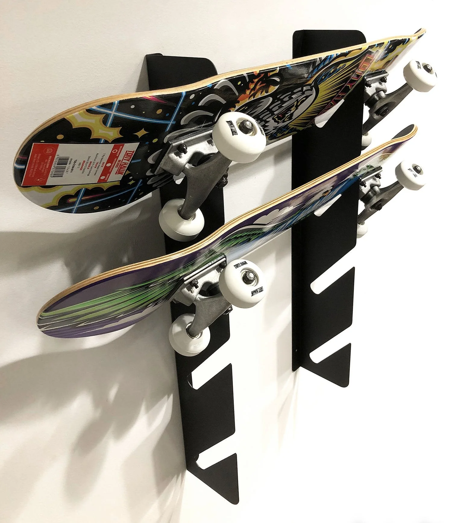 BlackSteel™ Quad Wall Mounting Skateboard Rack Brackets - Image 8
