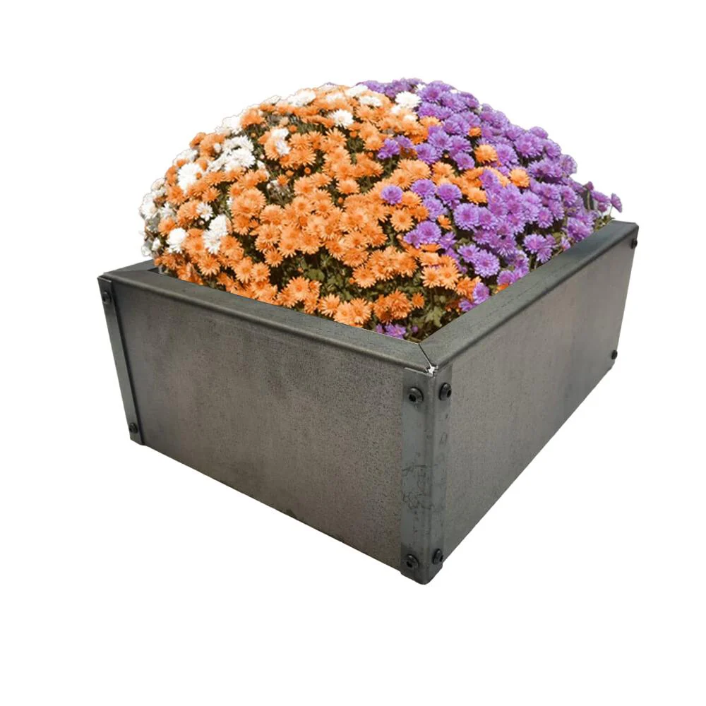 Rectangular Rustic Steel Flat Pack Garden Planter - Image 10