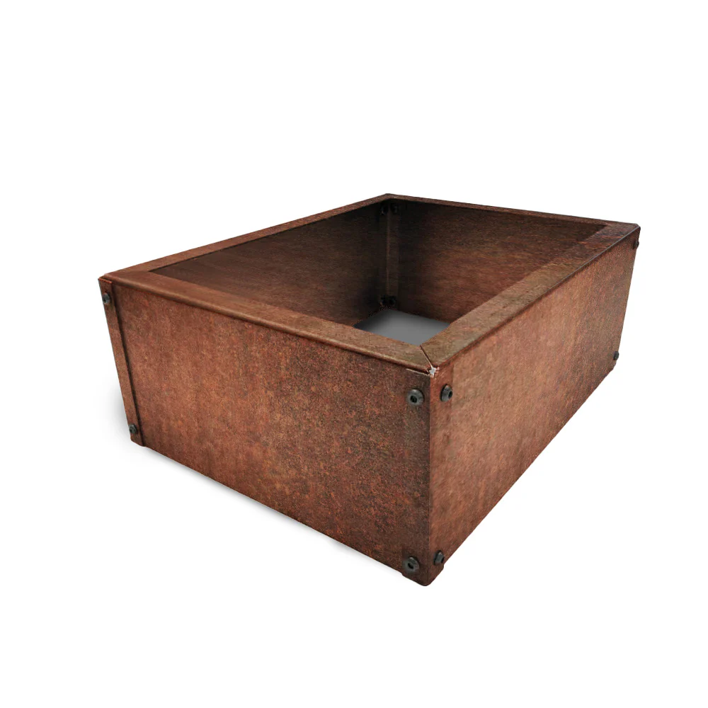 Rectangular Rustic Steel Flat Pack Garden Planter - Image 20