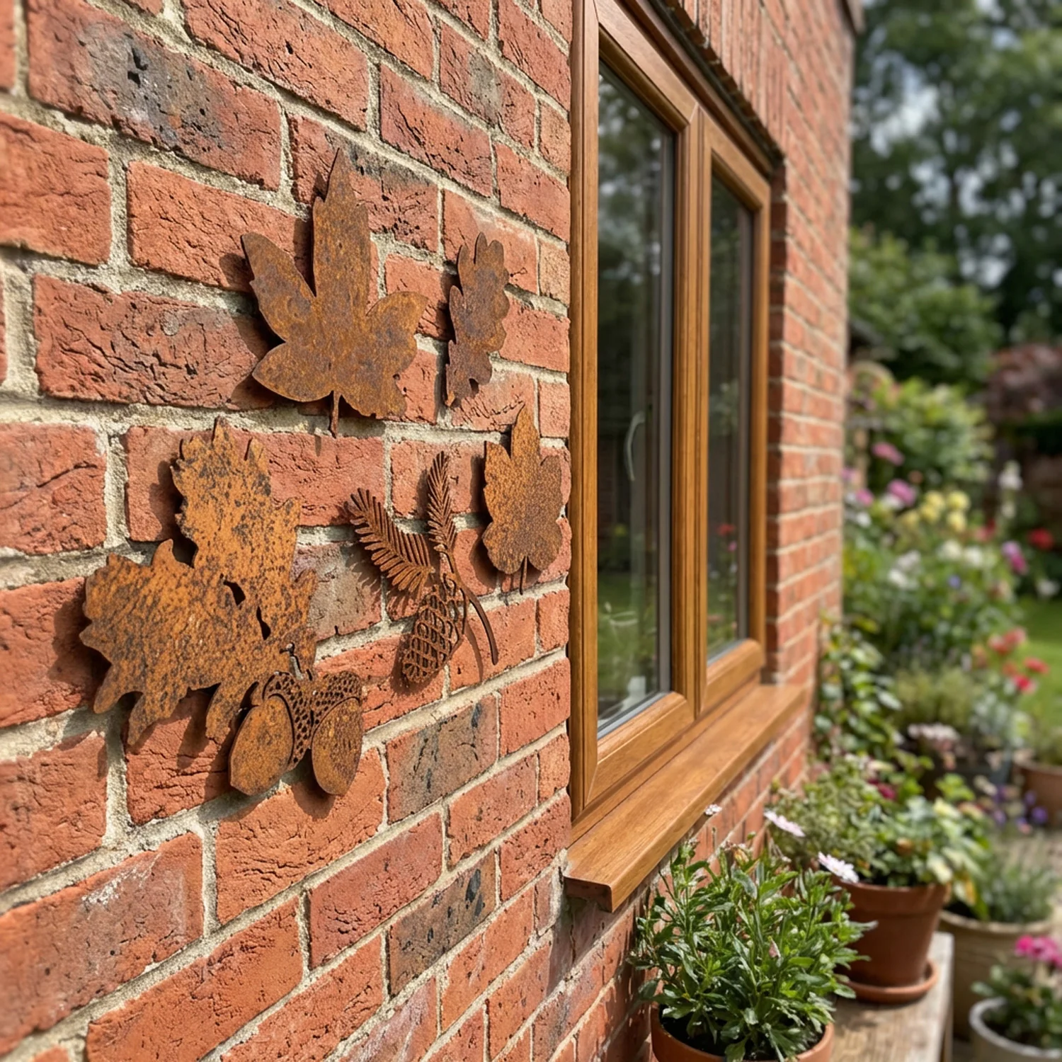 Bellamy Decorative Rustic Metal Leaves Decorations - Image 3