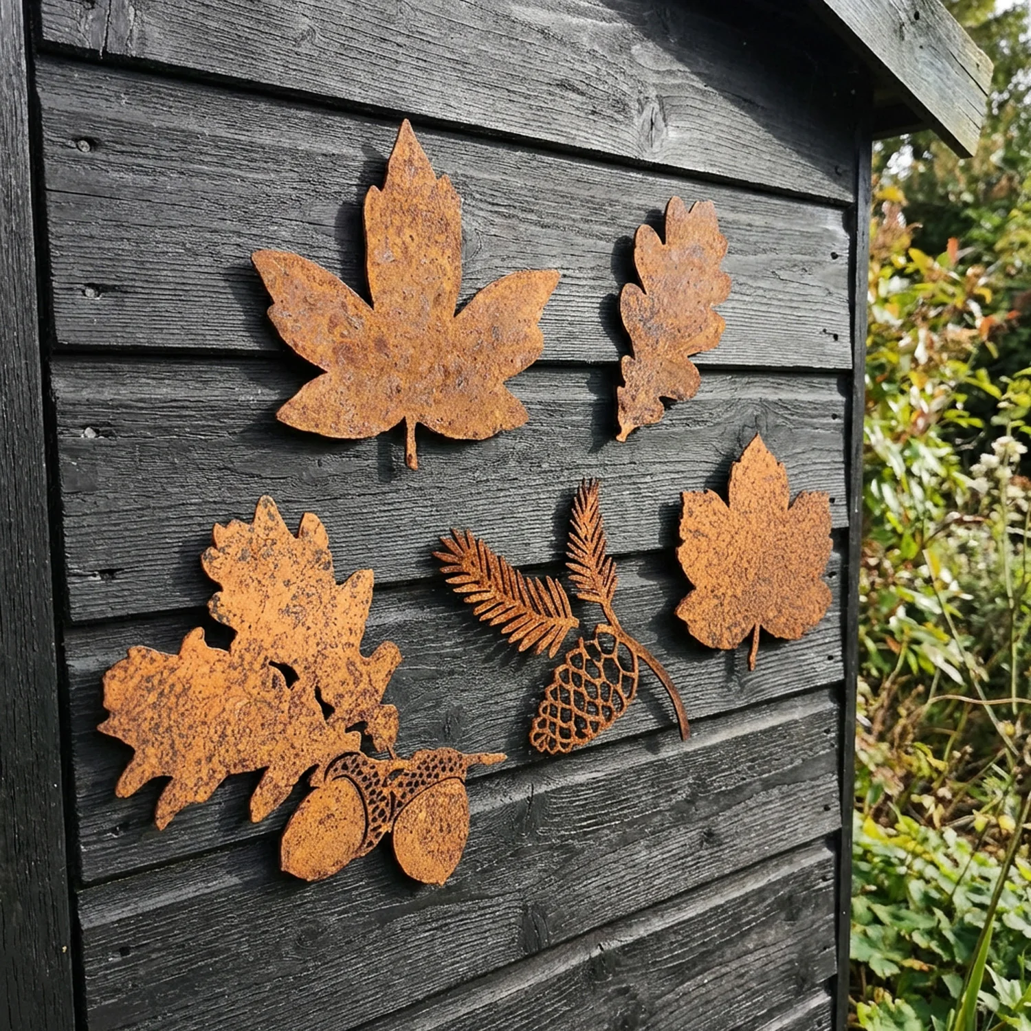 Bellamy Decorative Rustic Metal Leaves Decorations - Image 4