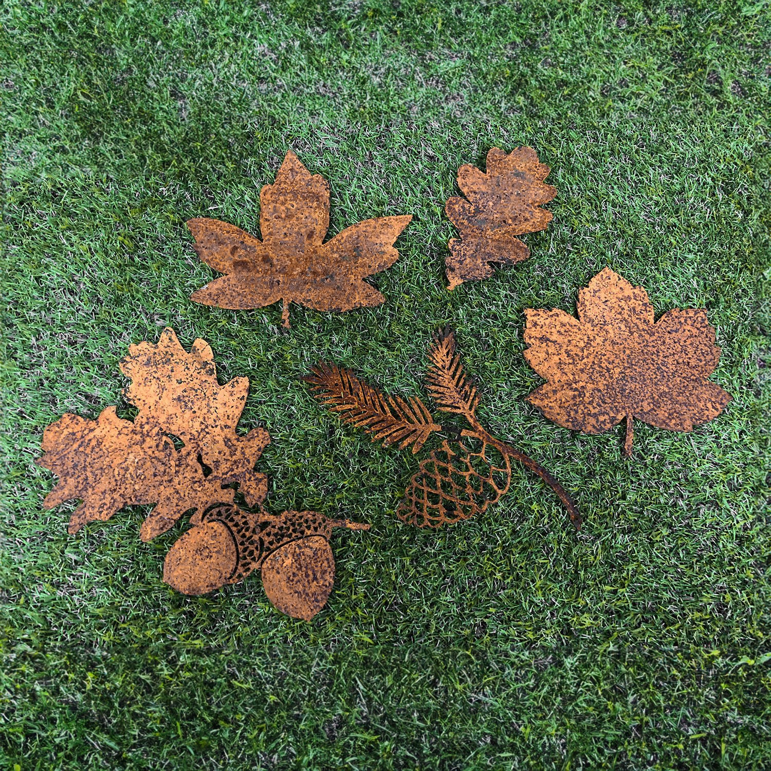 Bellamy Decorative Rustic Metal Leaves Decorations - Image 5