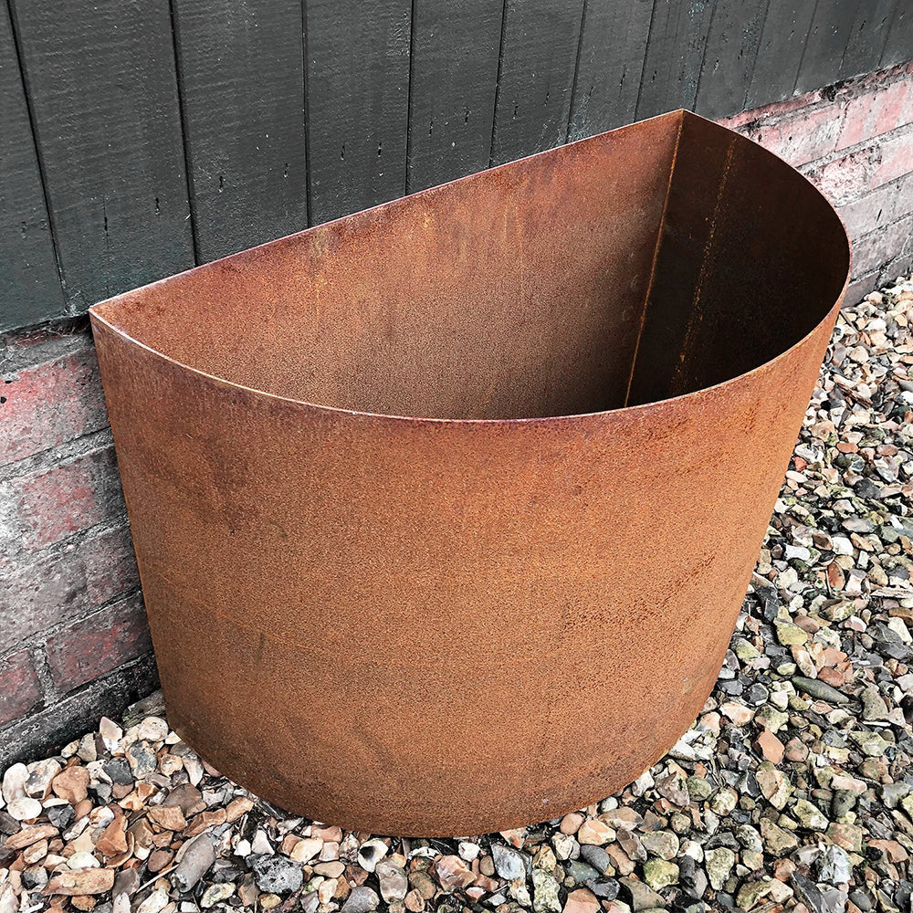 Bellamy Semi-Circle Rustic Steel Planter - Image 3