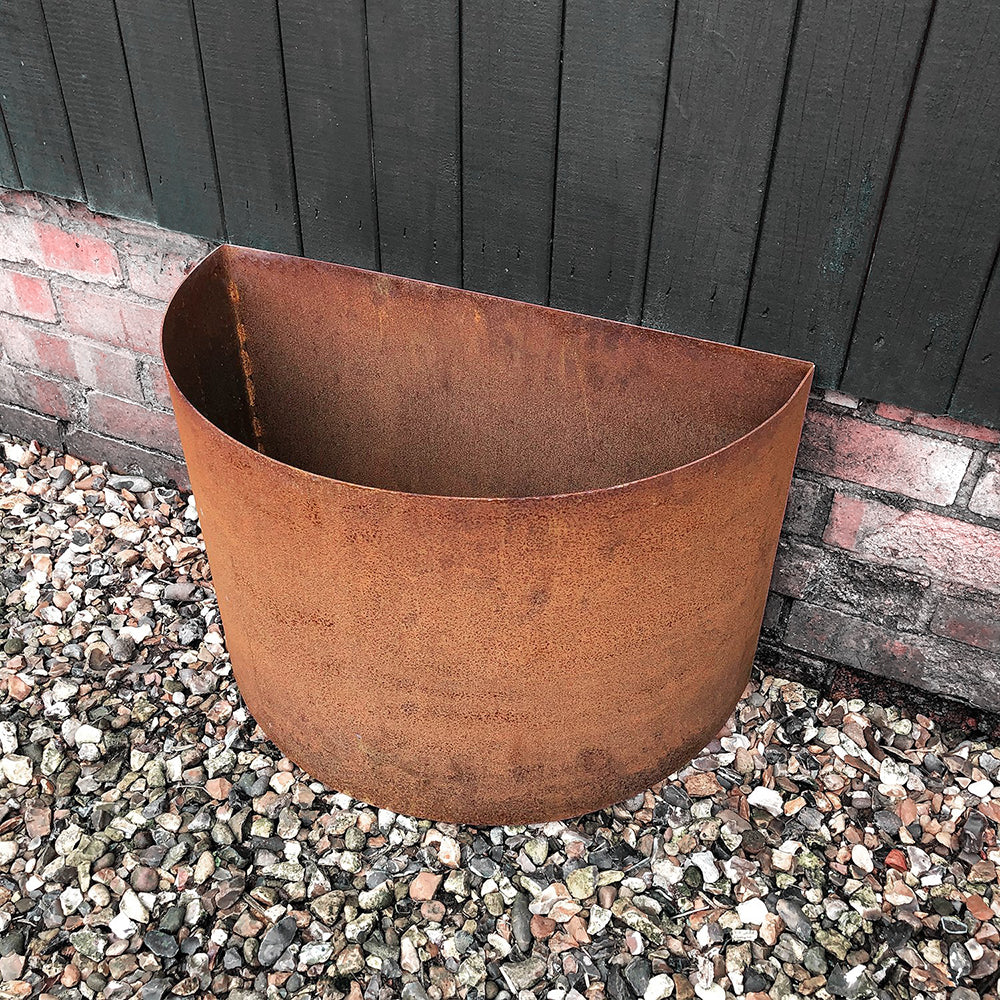 Bellamy Semi-Circle Rustic Steel Planter - Image 4