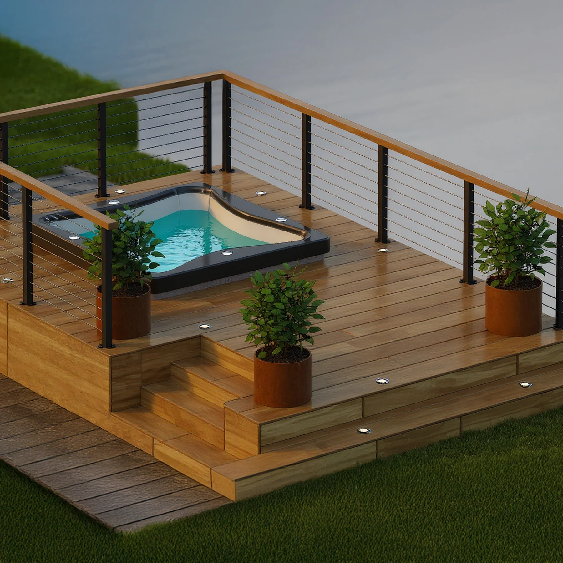 FenceEasy™ Decorative Surface Mount Cable Railing Posts - Image 3