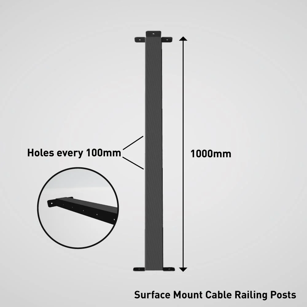FenceEasy™ Decorative Surface Mount Cable Railing Posts - Image 5