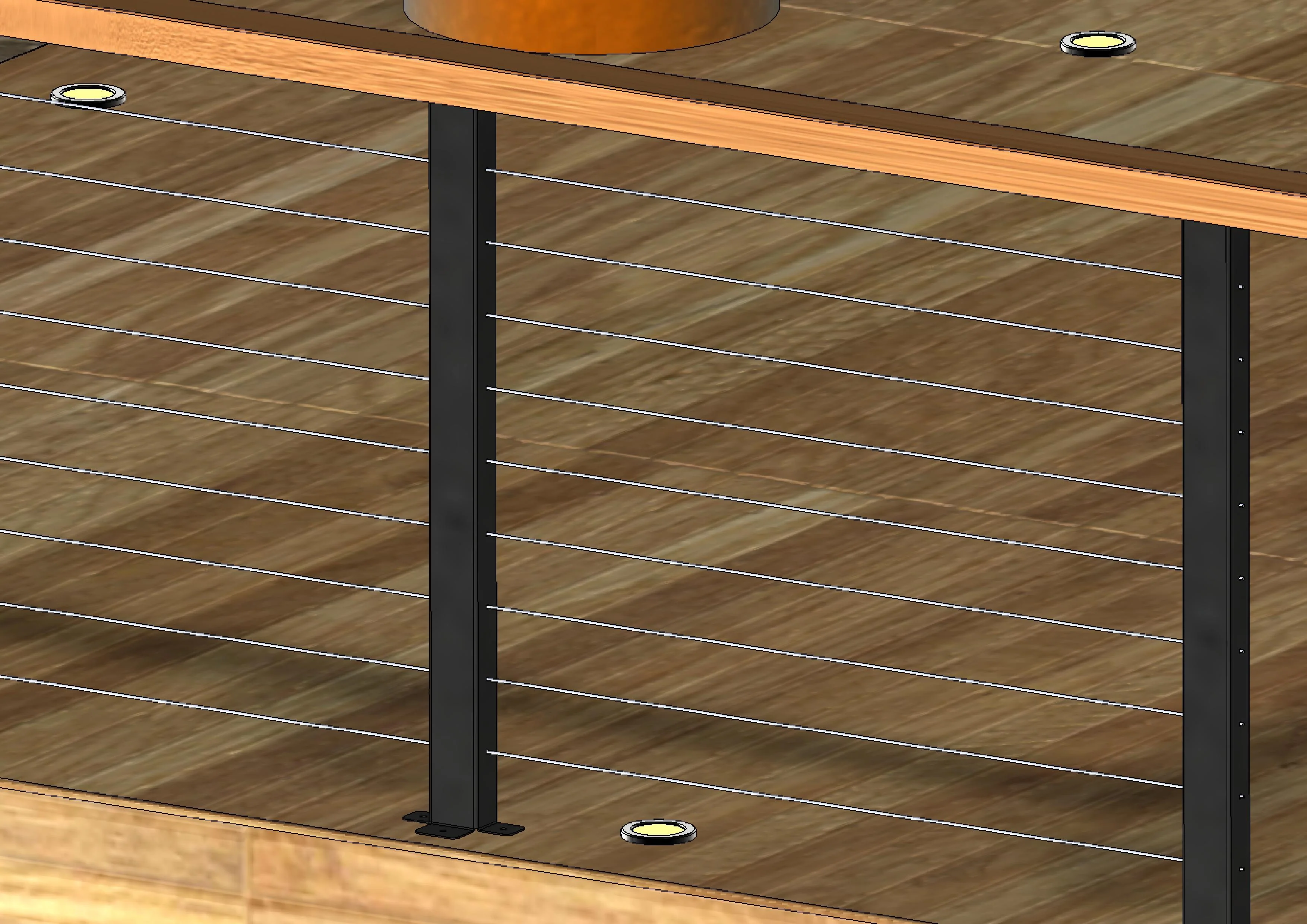 FenceEasy™ Decorative Surface Mount Cable Railing Posts - Image 7