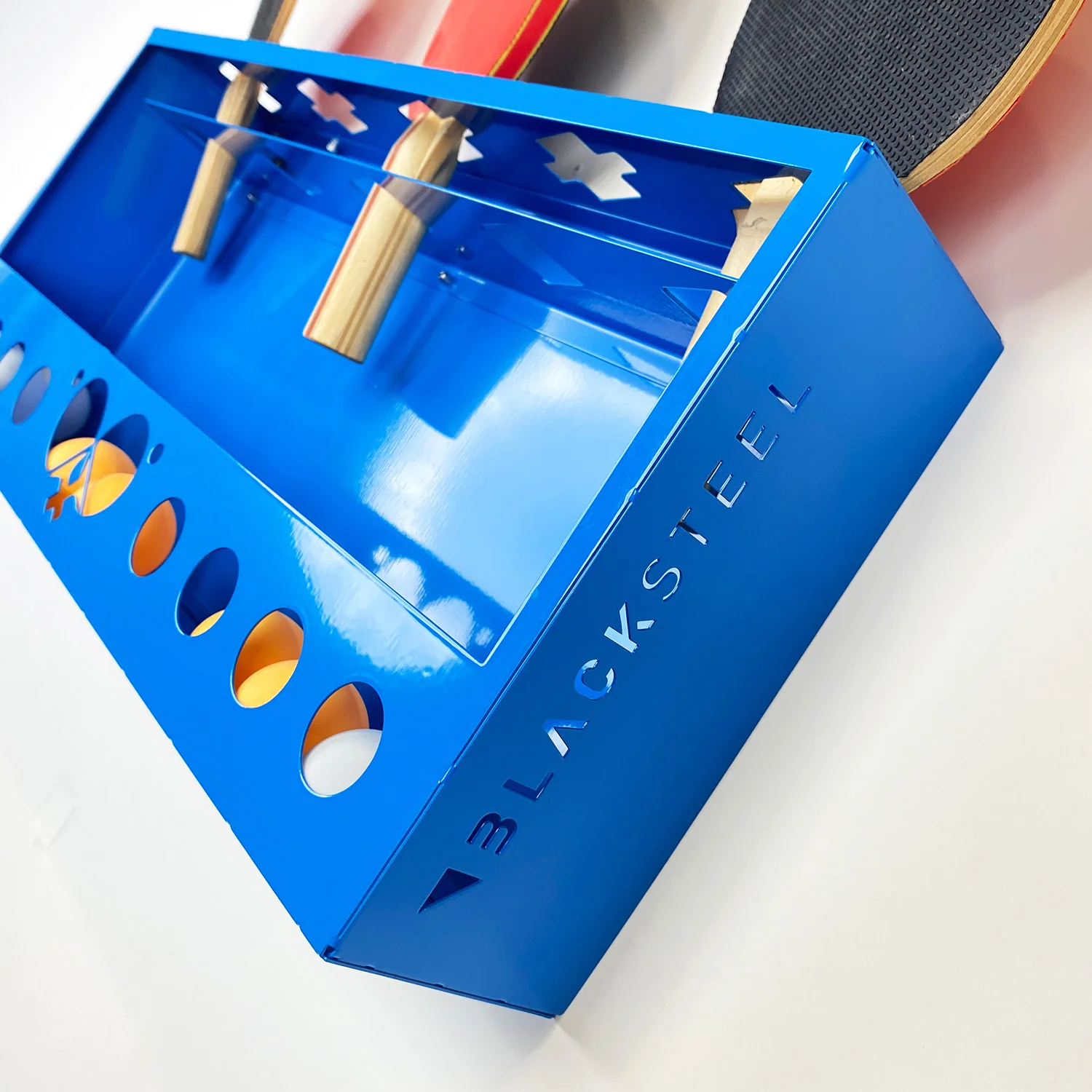 BlackSteel™ Ping Pong Ball Holder & Paddle Storage - Image 11