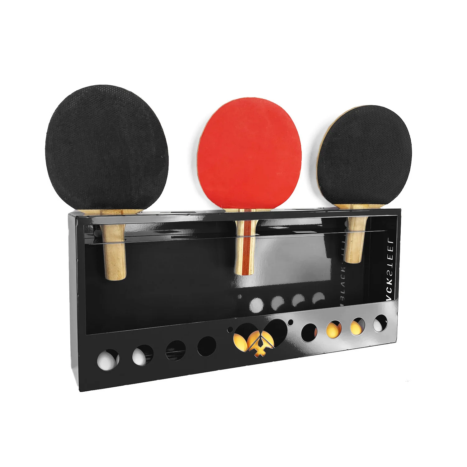 BlackSteel™ Ping Pong Ball Holder & Paddle Storage - Image 14