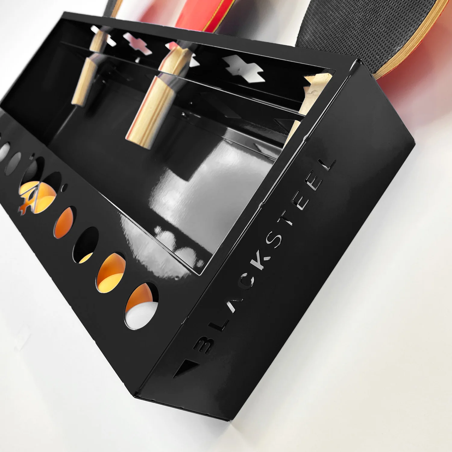 BlackSteel™ Ping Pong Ball Holder & Paddle Storage - Image 15