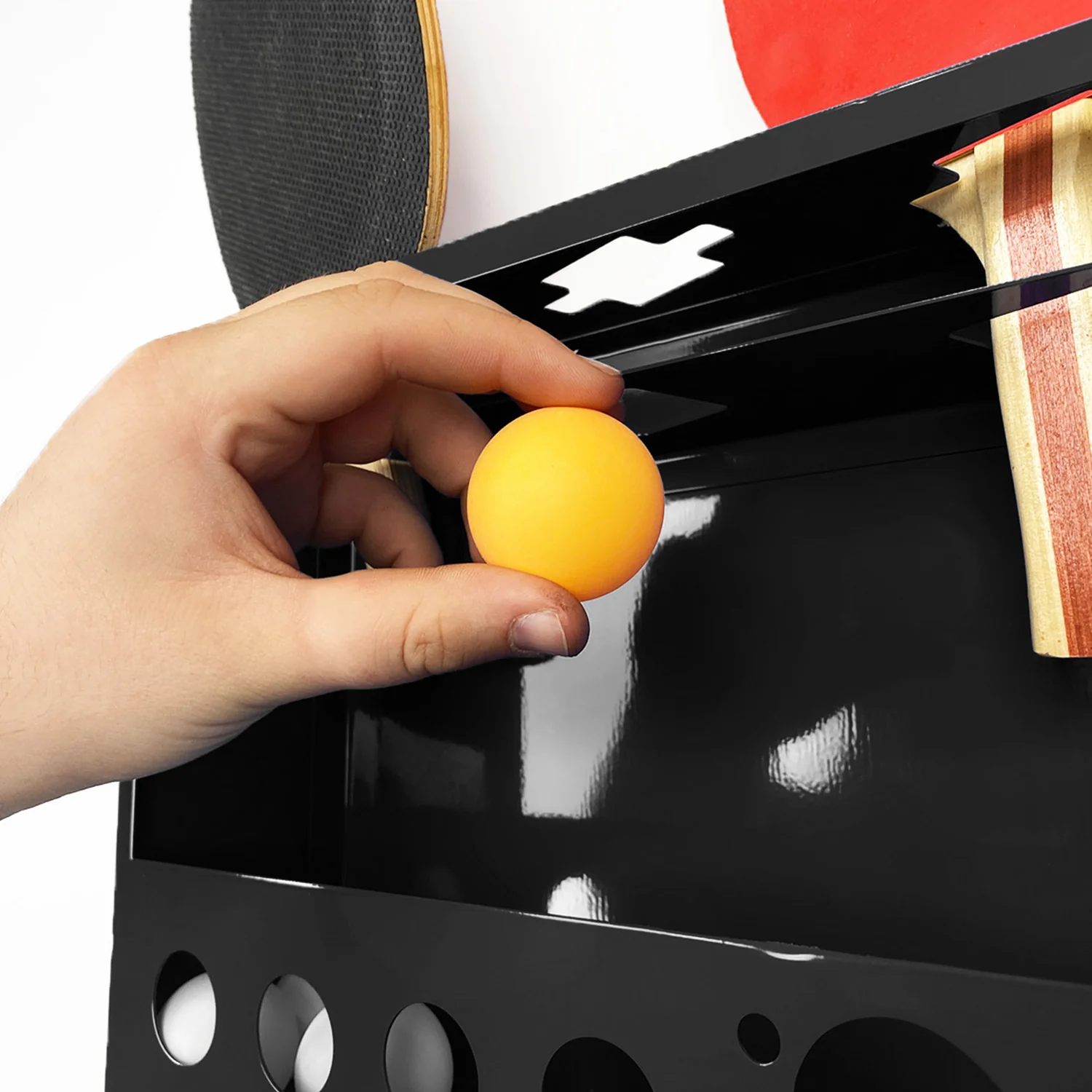 BlackSteel™ Ping Pong Ball Holder & Paddle Storage - Image 17