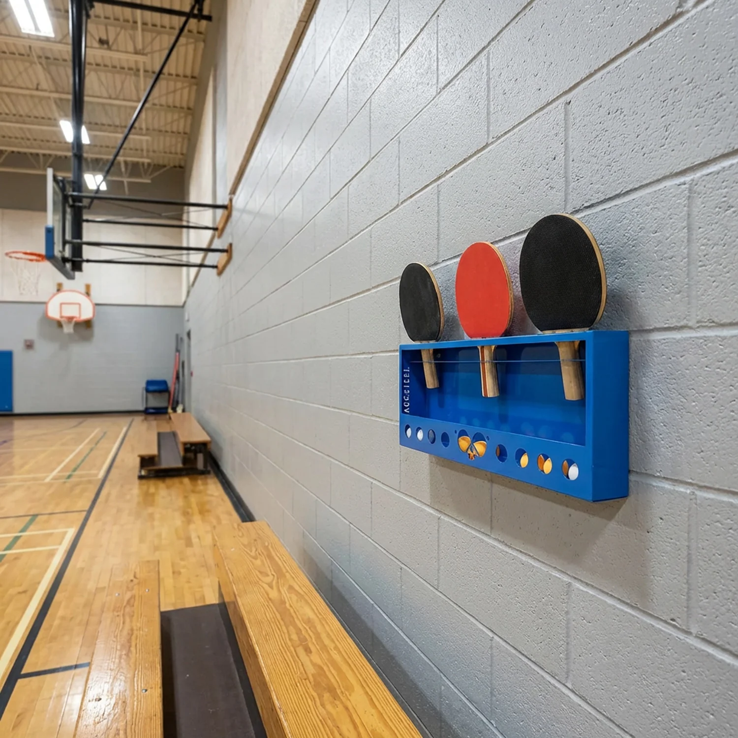 BlackSteel™ Ping Pong Ball Holder & Paddle Storage - Image 3
