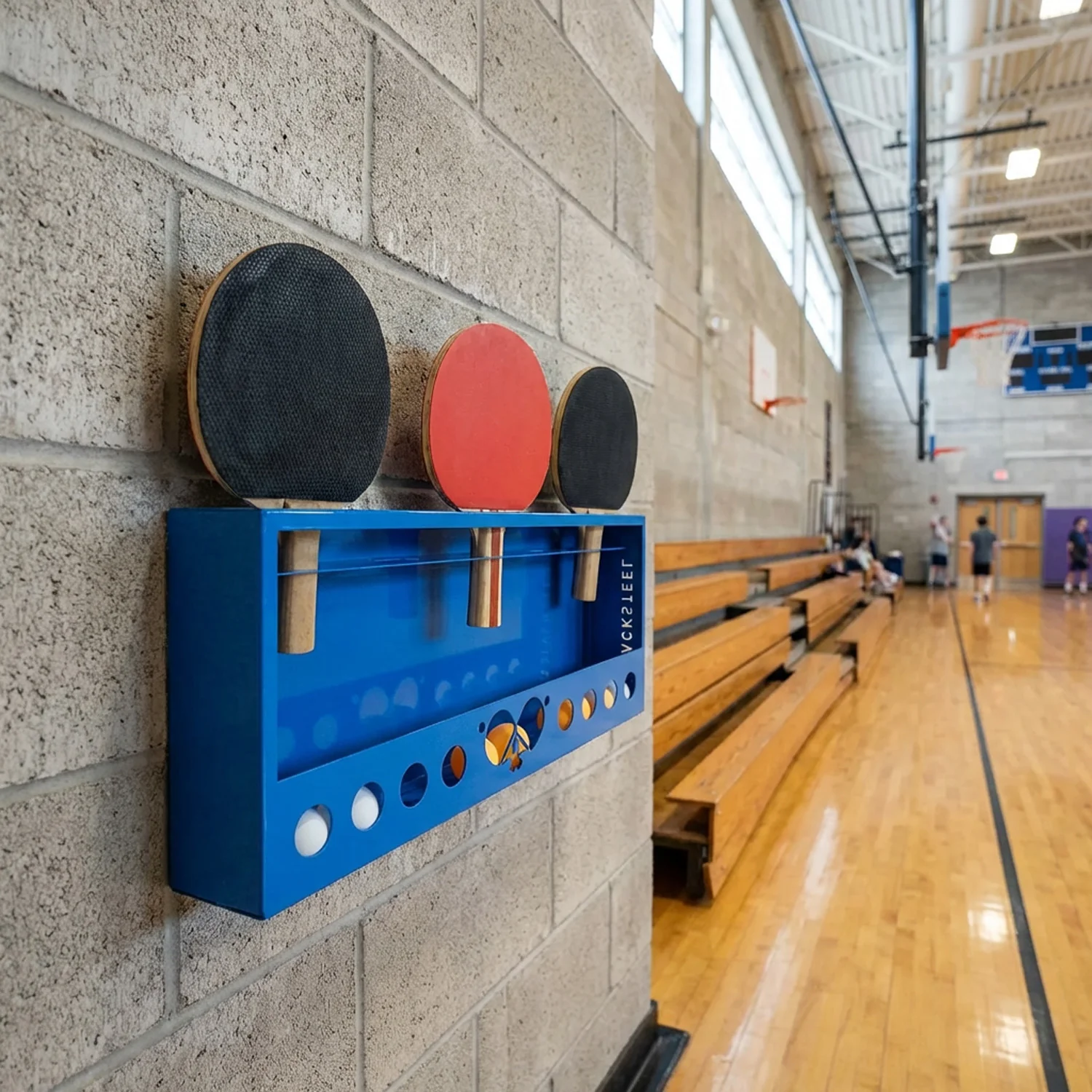 BlackSteel™ Ping Pong Ball Holder & Paddle Storage - Image 4
