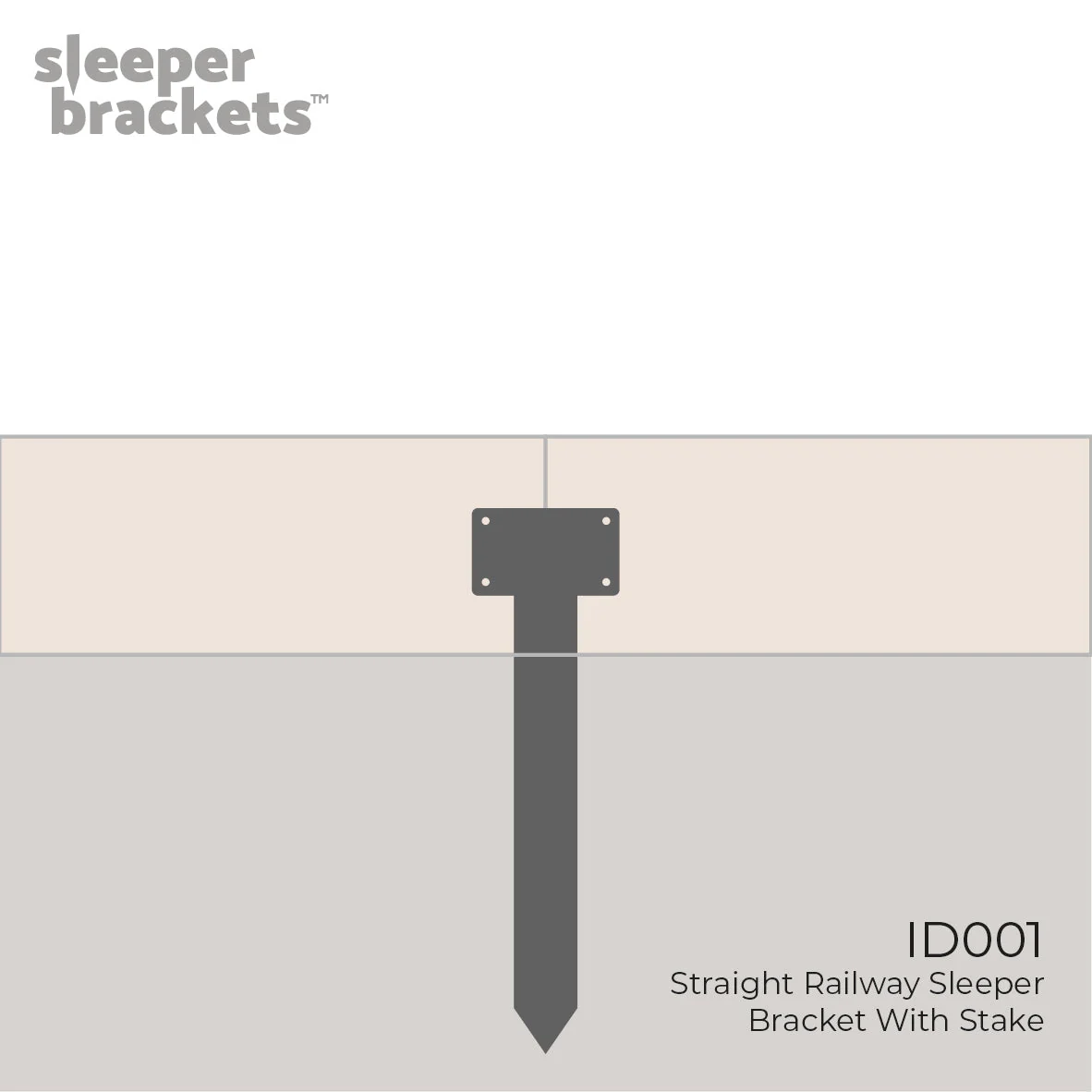 Straight Railway Sleeper Bracket with Stake - Image 42