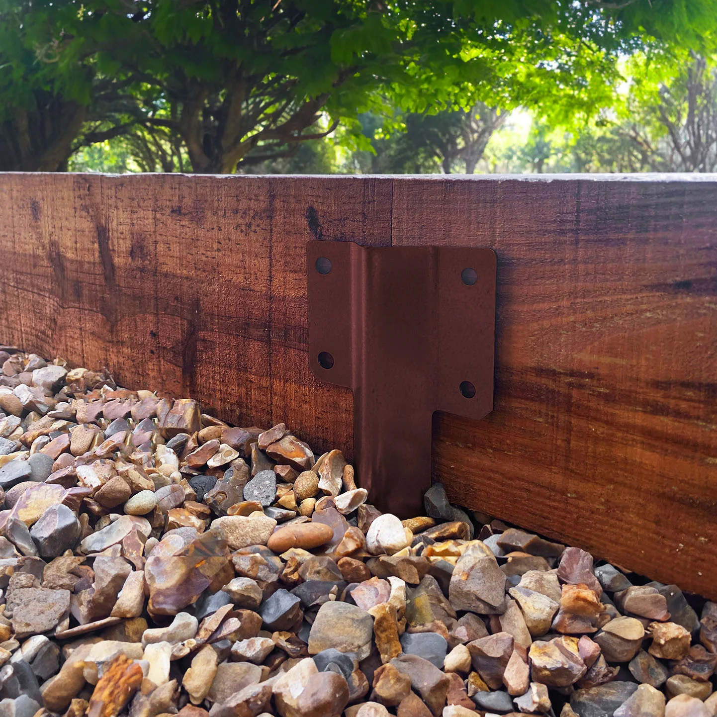 Straight Railway Sleeper Bracket with Stake - Image 8