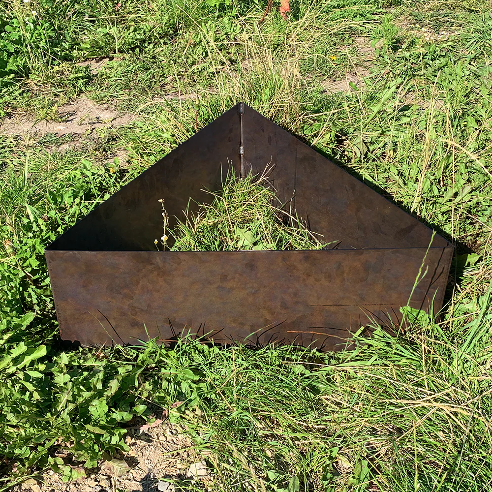 Bellamy Triangle Rustic Steel Planter - Image 7