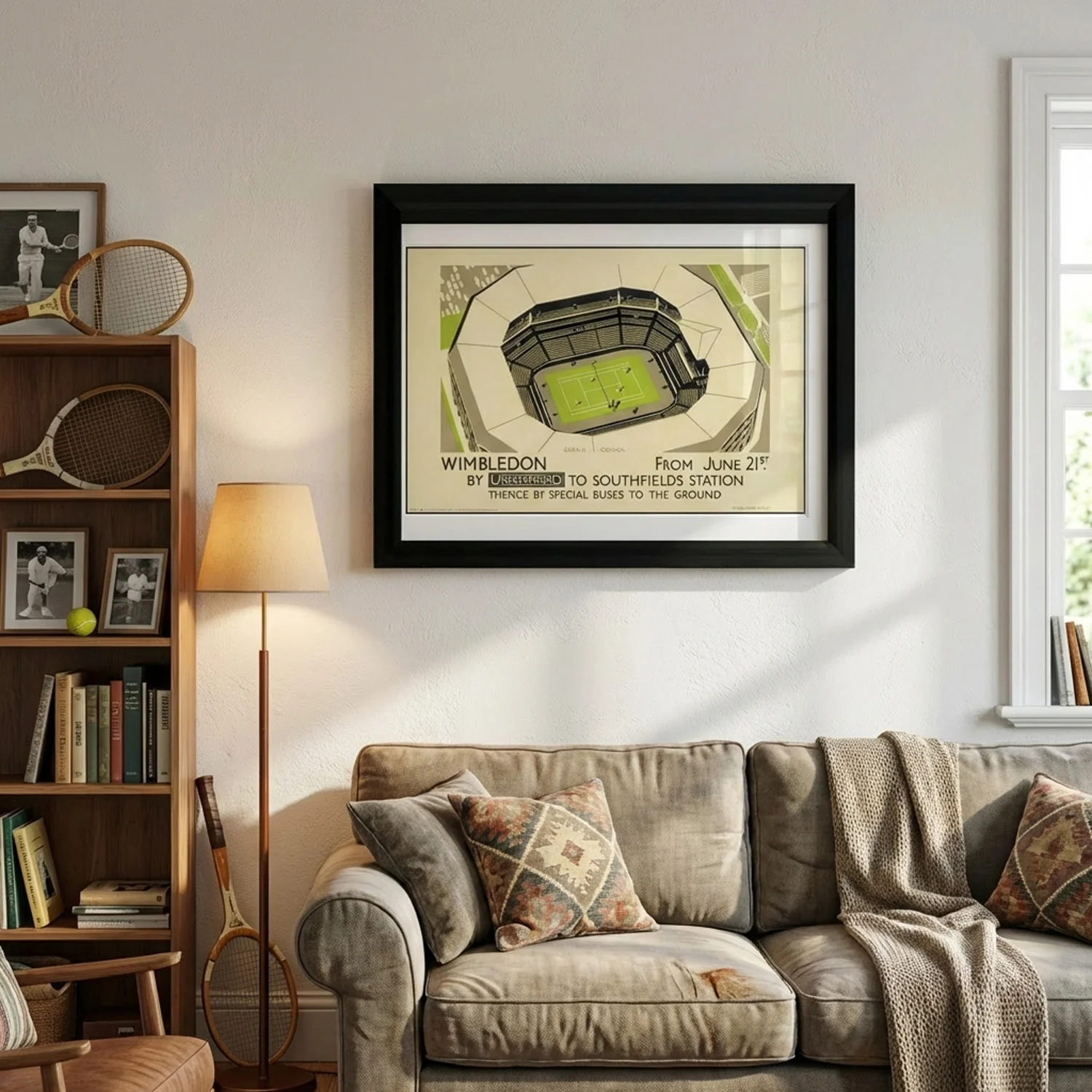 Wimbledon Vintage Art Poster Framed Collectors Print - Image 3