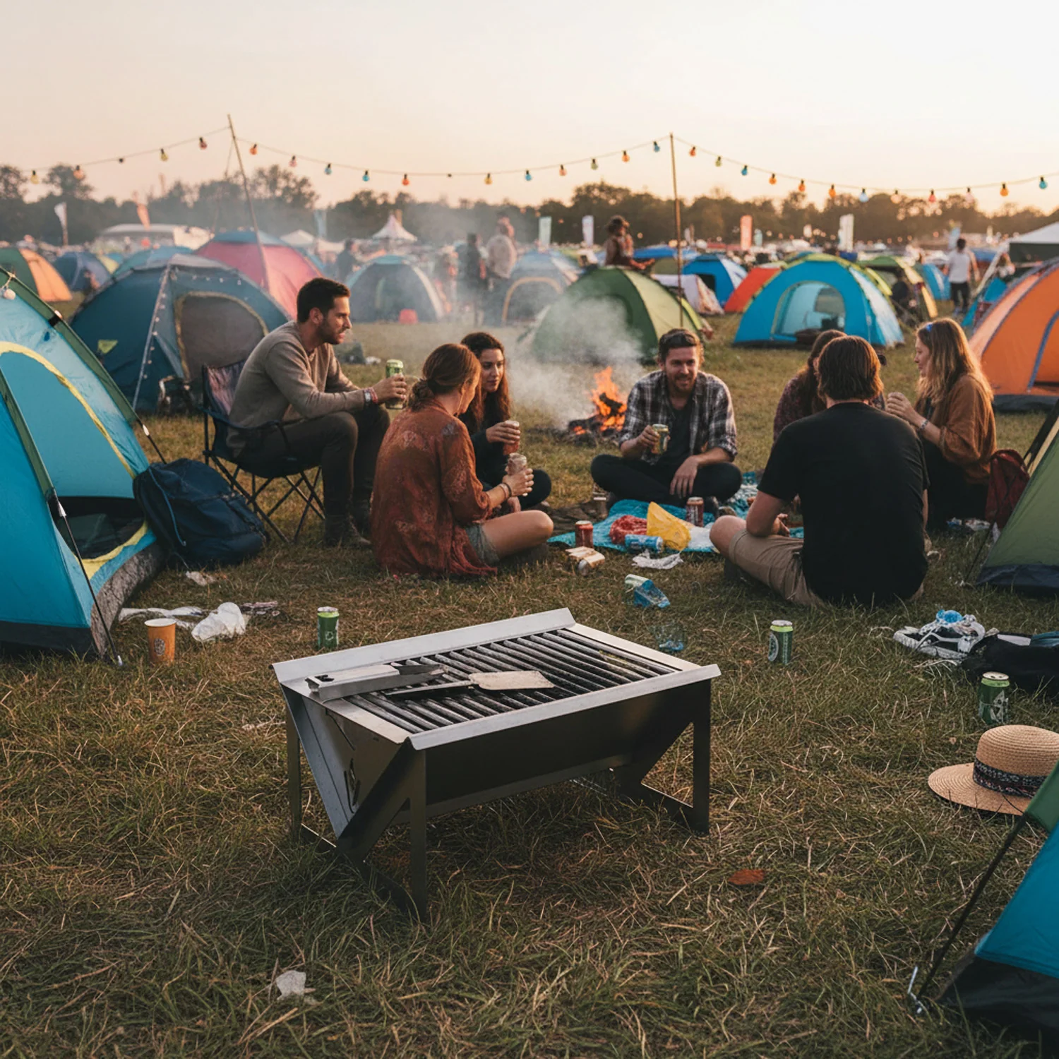 Volcann™ Flat-Pack Portable BBQ with Full Grill Top - Image 3