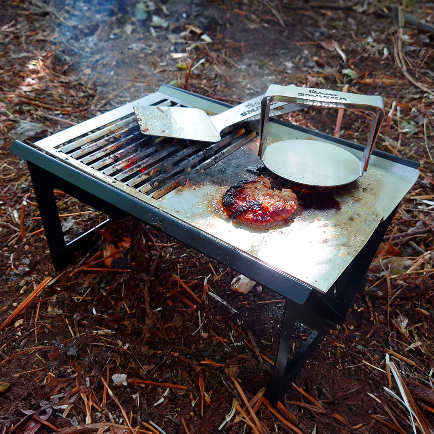 Volcann™ SMASHA Portable BBQ & Smashburger Grill + Stainless Steel Tools - Image 3